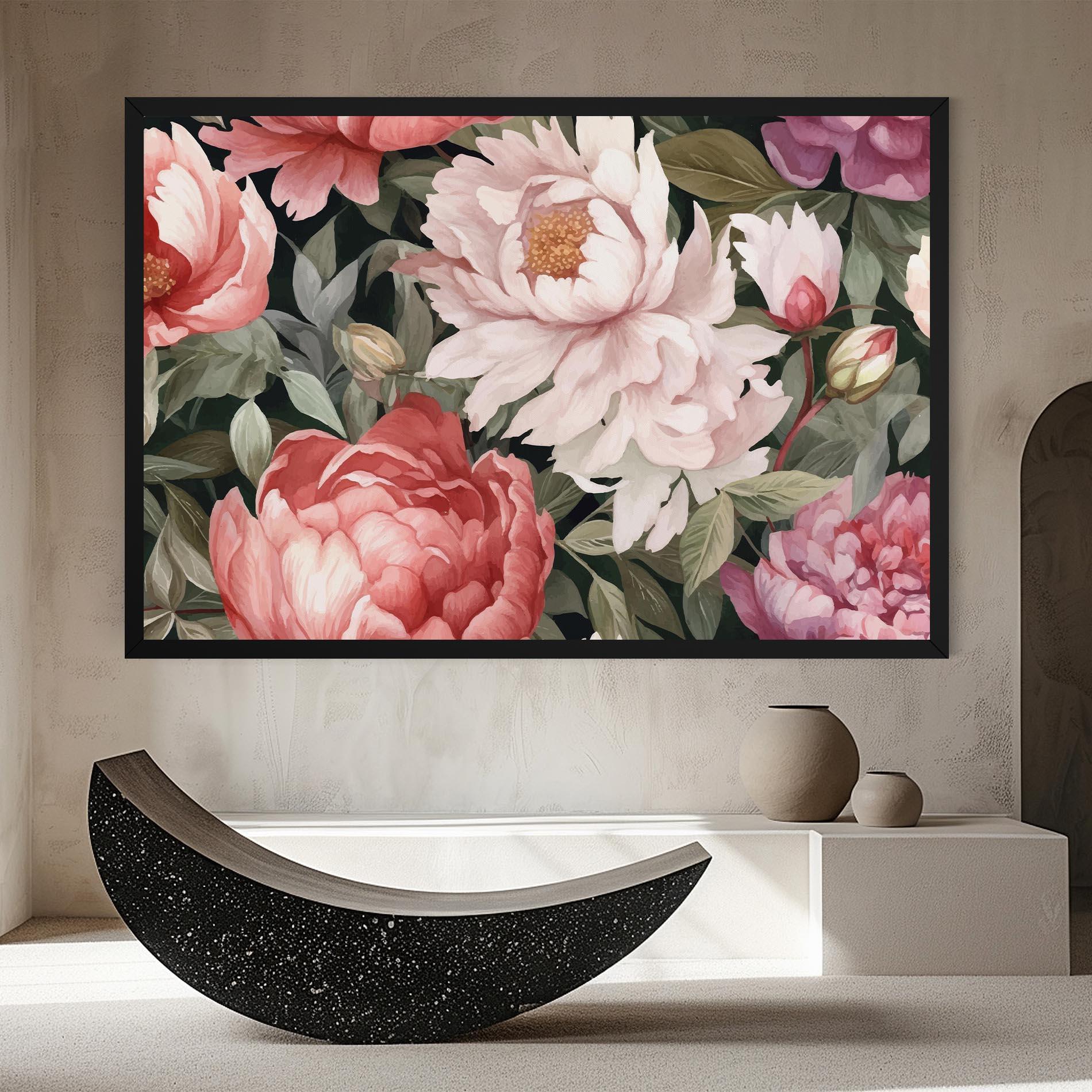 Leinwandbild Light Peony Art mockup 8