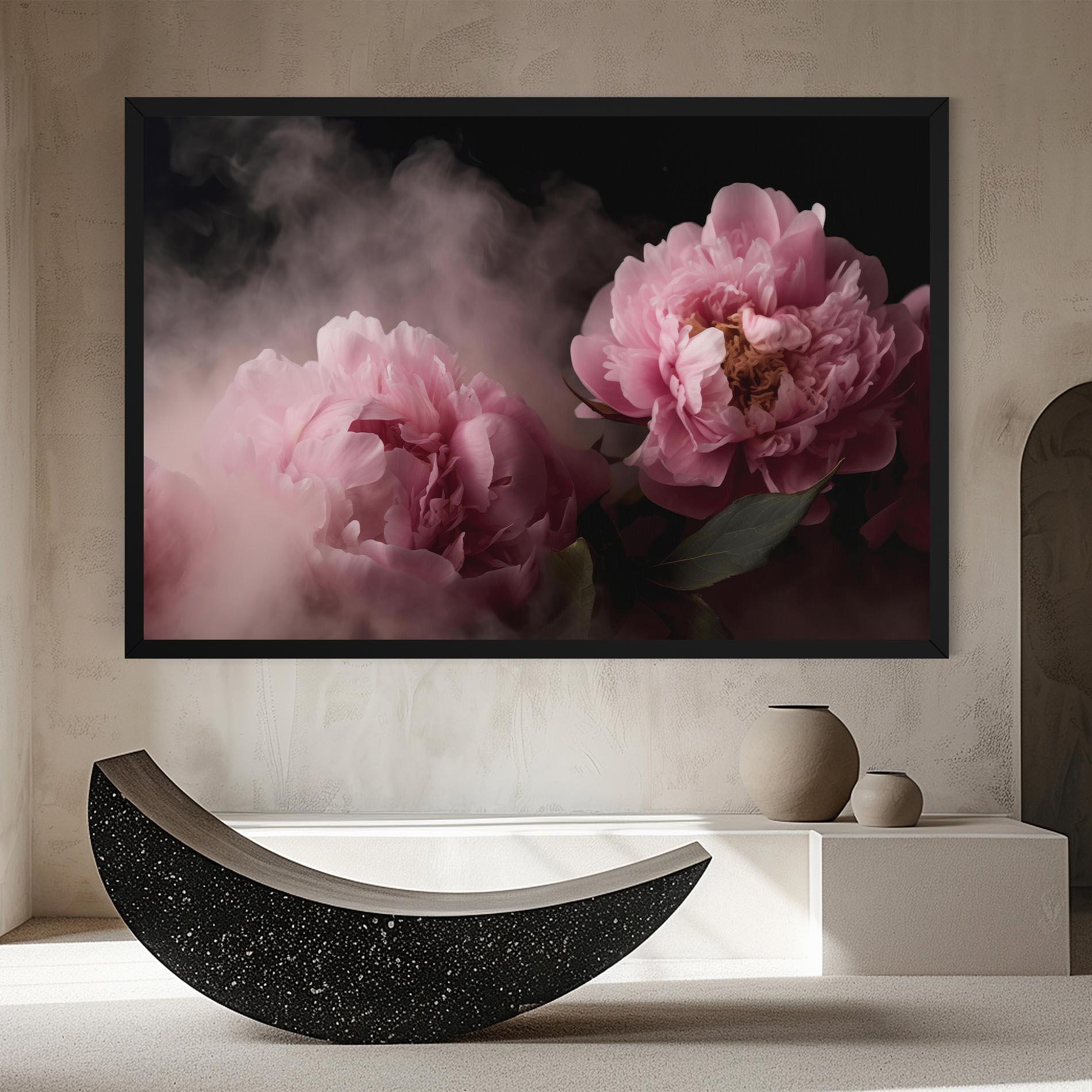 Leinwandbild Peony In Smoke mockup 8