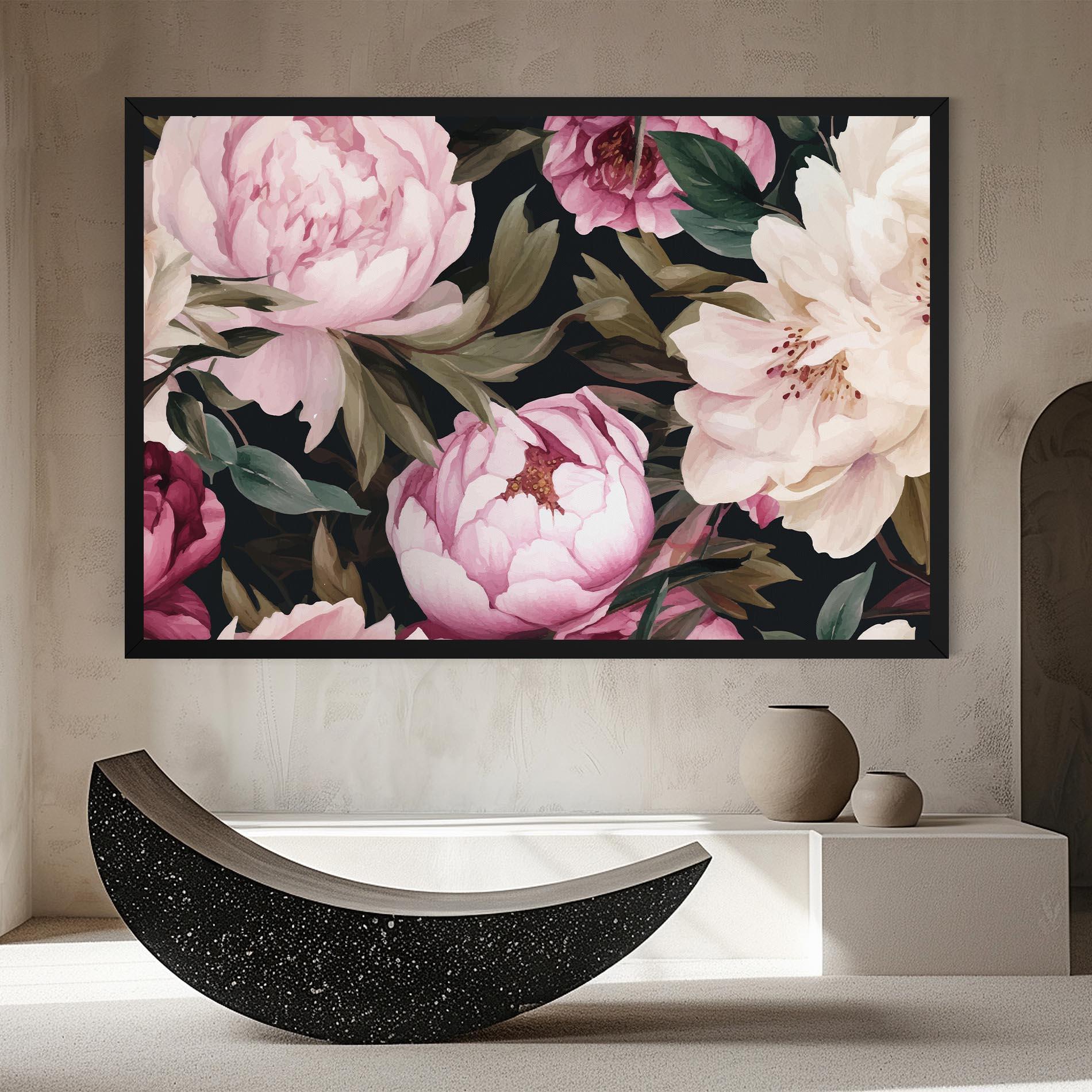 Leinwandbild Peony Paint mockup 8
