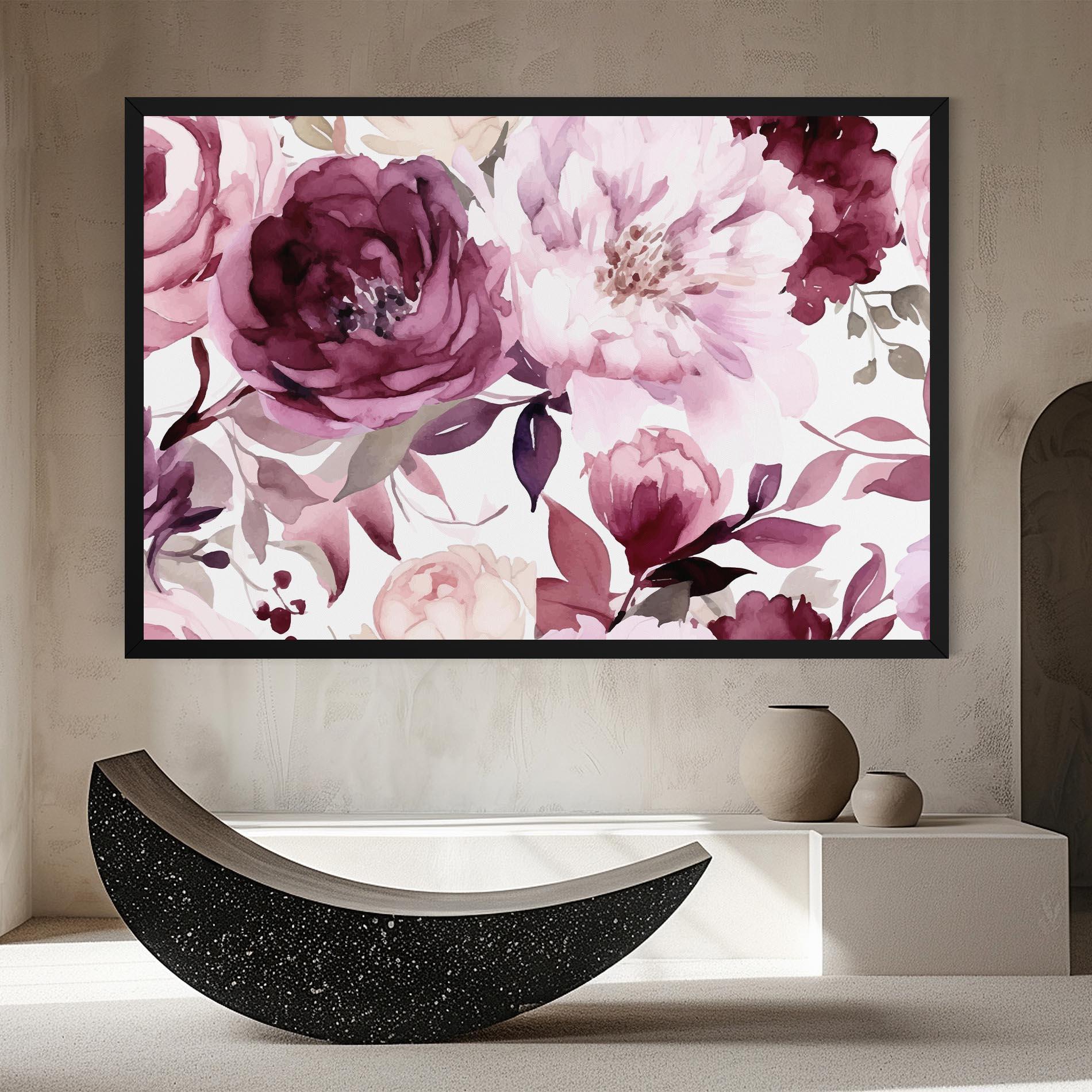 Leinwandbild Peony Pink Purple mockup 8