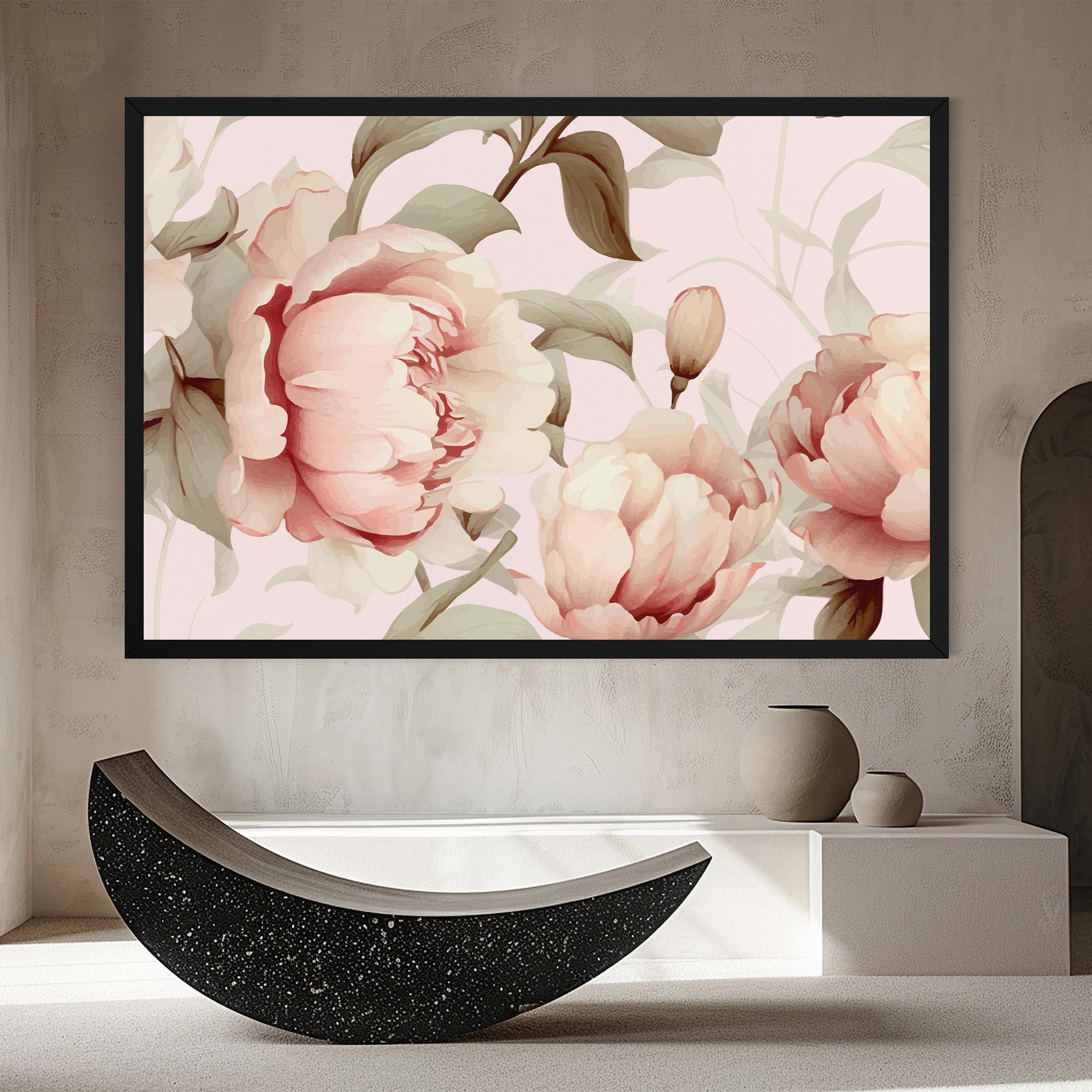Leinwandbild Pink Pretty Peony mockup 8