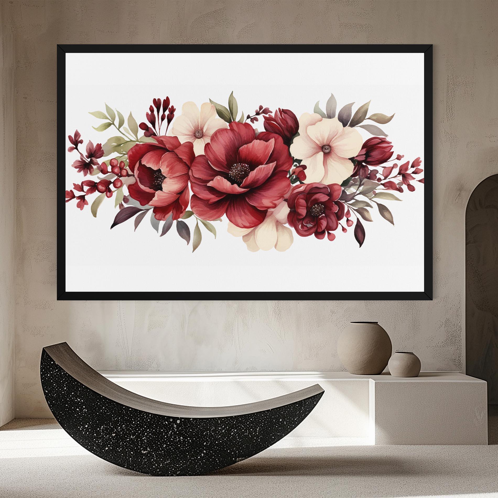 Leinwandbild Red Peony mockup 8