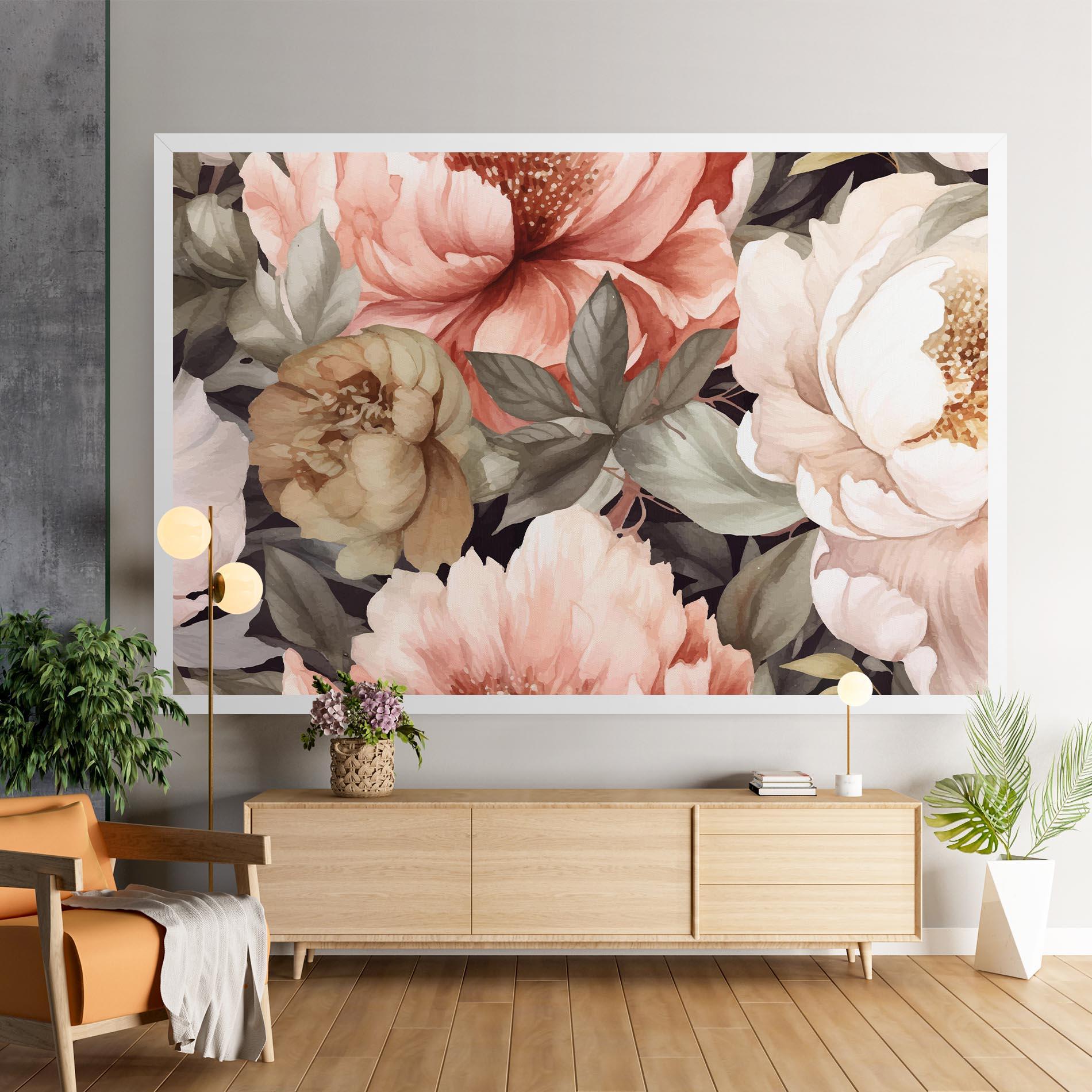 Leinwandbild Cream Pink Peony mockup 9
