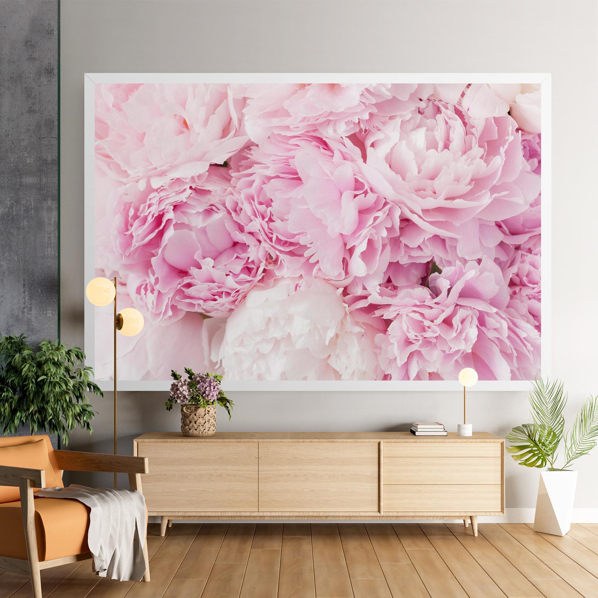 Leinwandbild Dreamy Pink Pastel Peony mockup 9