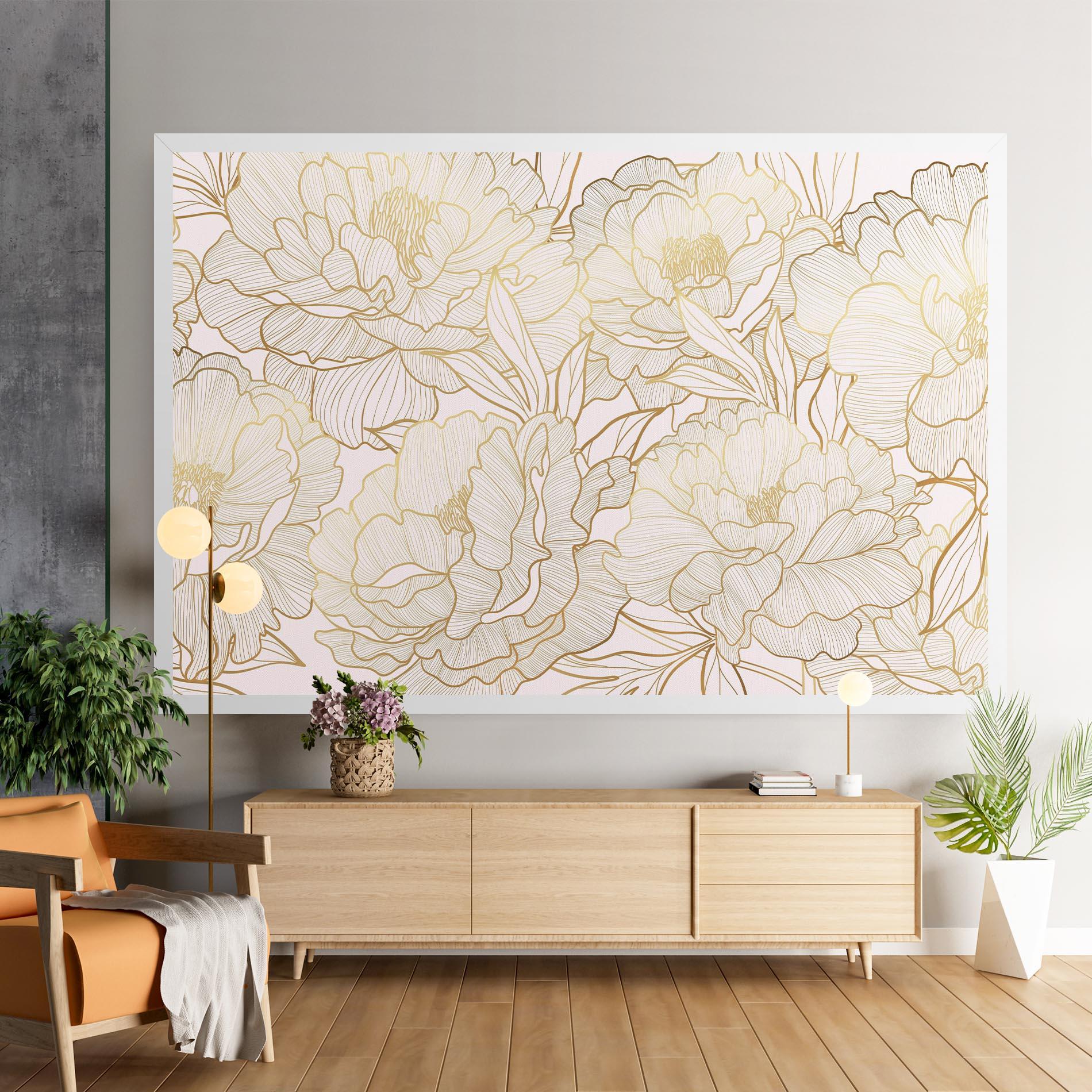 Leinwandbild Golden Peony mockup 9