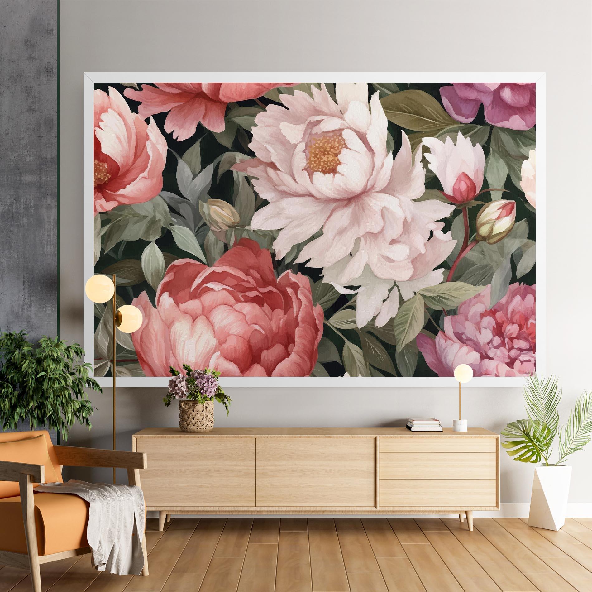 Leinwandbild Light Peony Art mockup 9