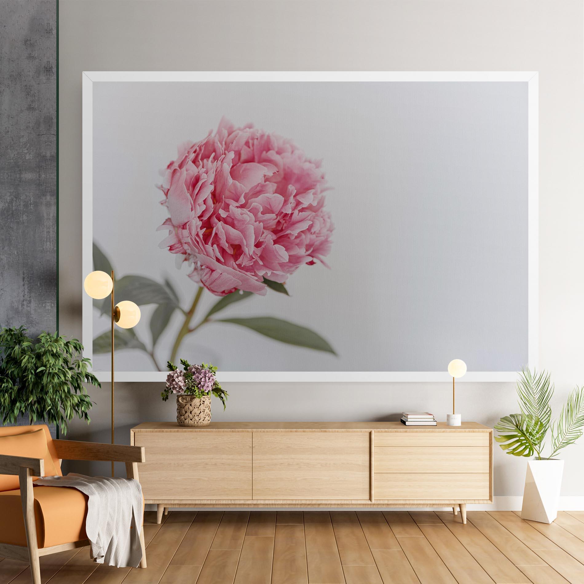 Leinwandbild One Peony mockup 9