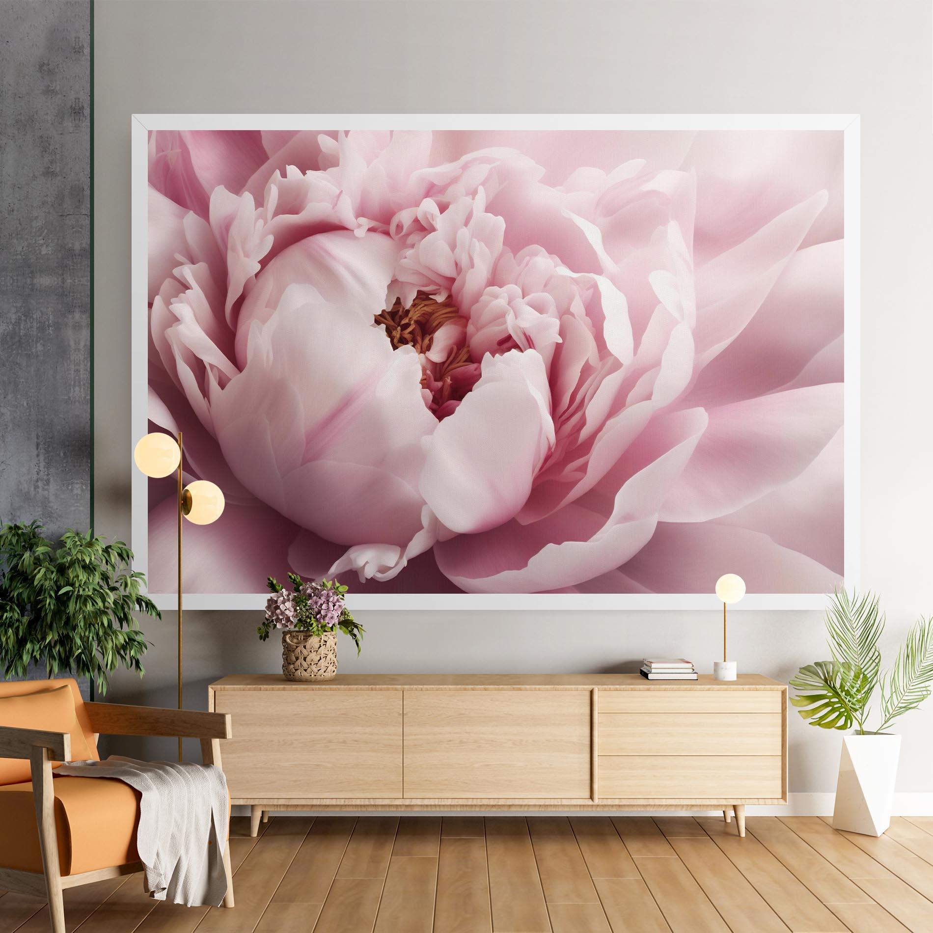 Leinwandbild Pastel Peony Petals mockup 9