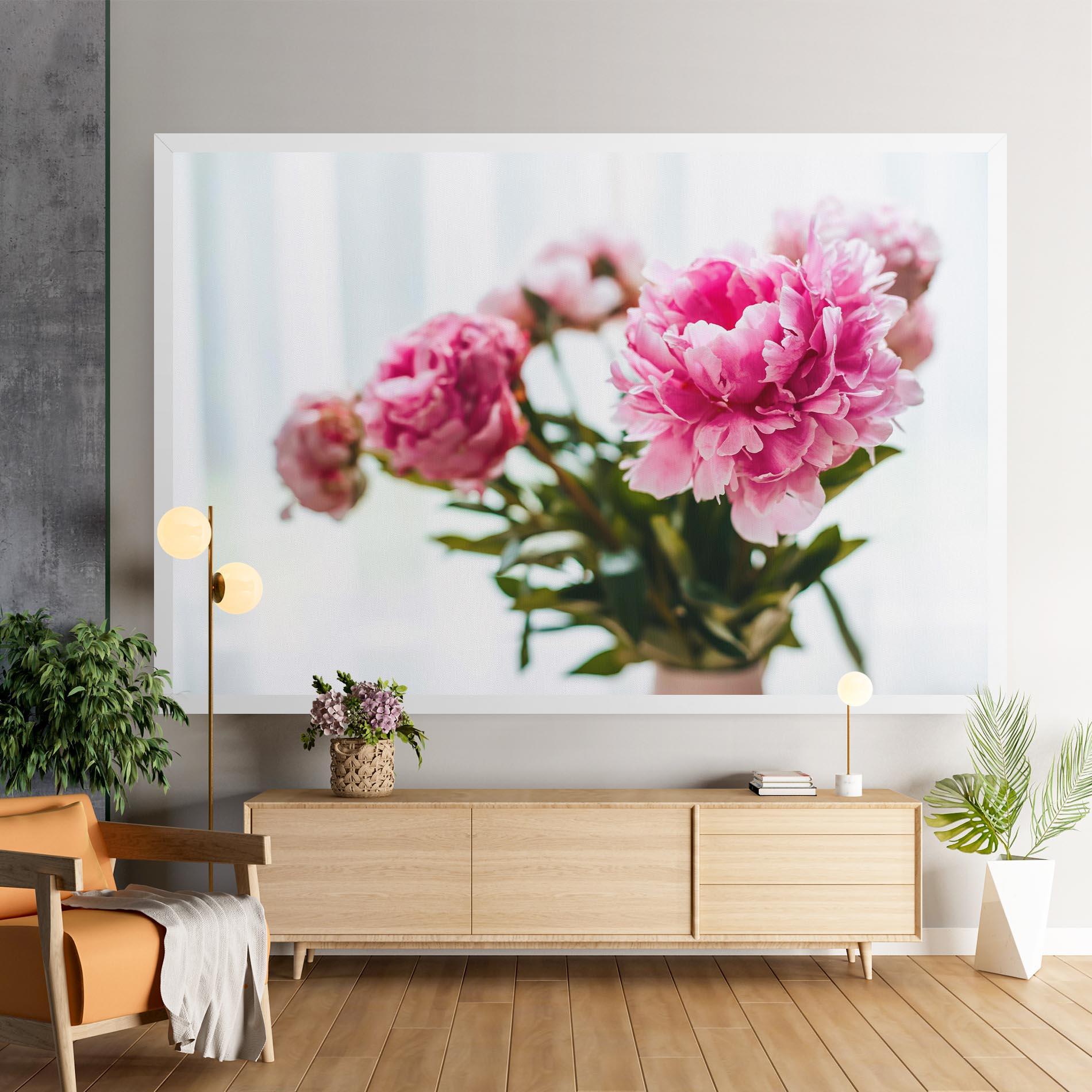Leinwandbild Peony In Vase mockup 9