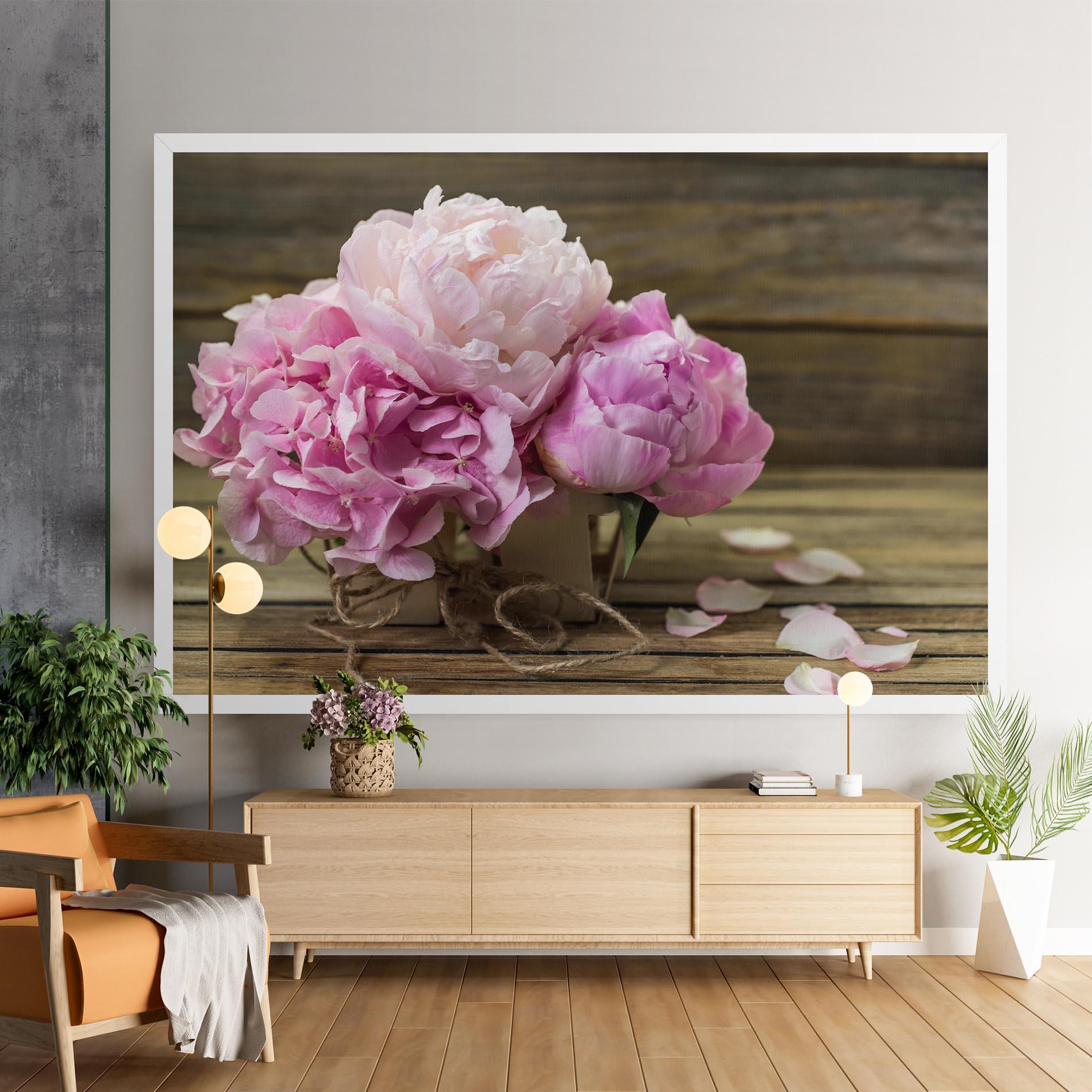 Leinwandbild Peony On Table mockup 9