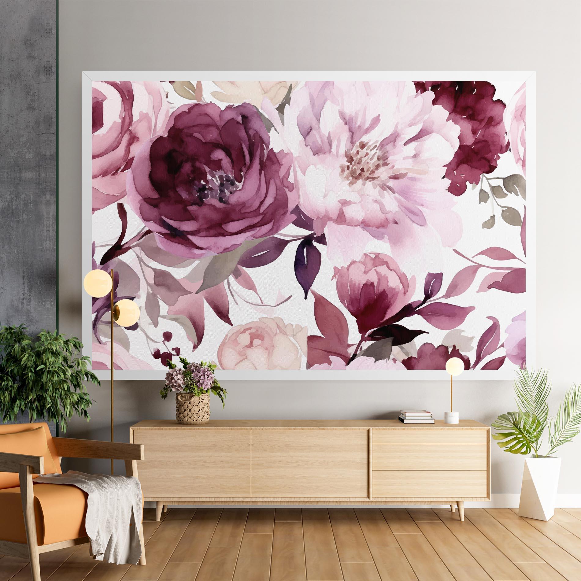 Leinwandbild Peony Pink Purple mockup 9