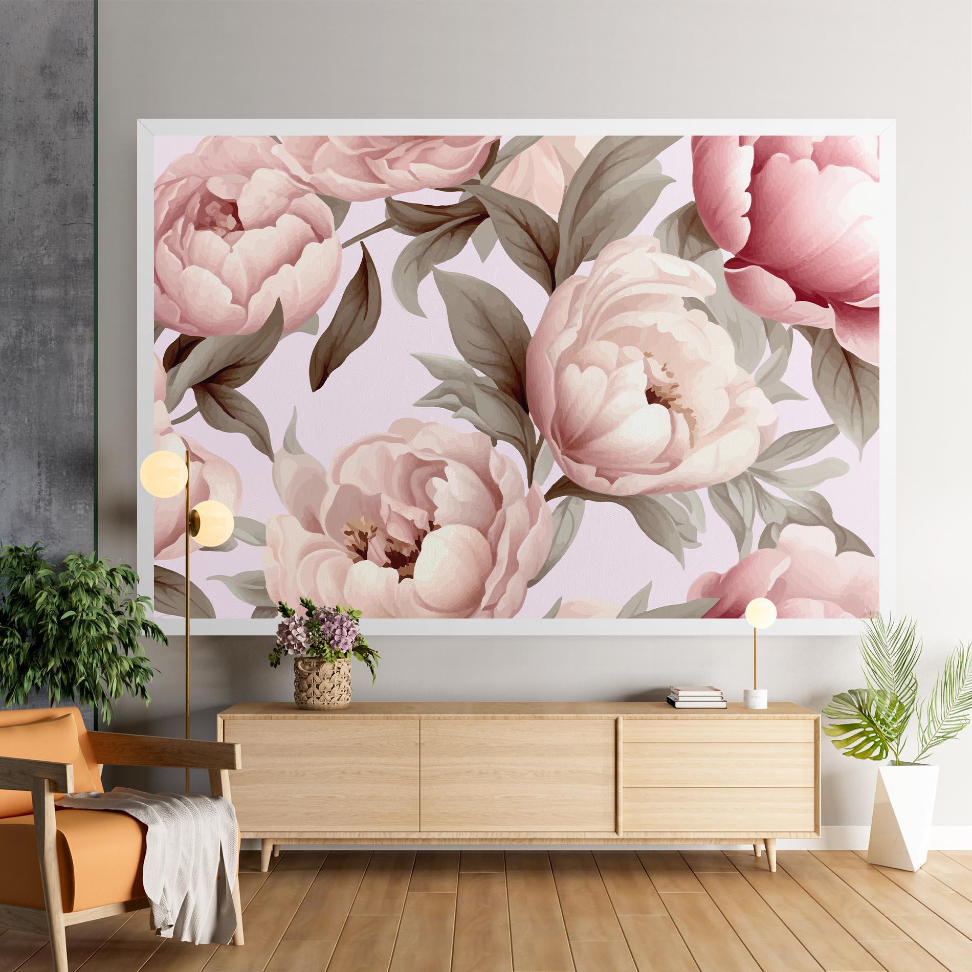 Leinwandbild Pink Peony Buds mockup 9