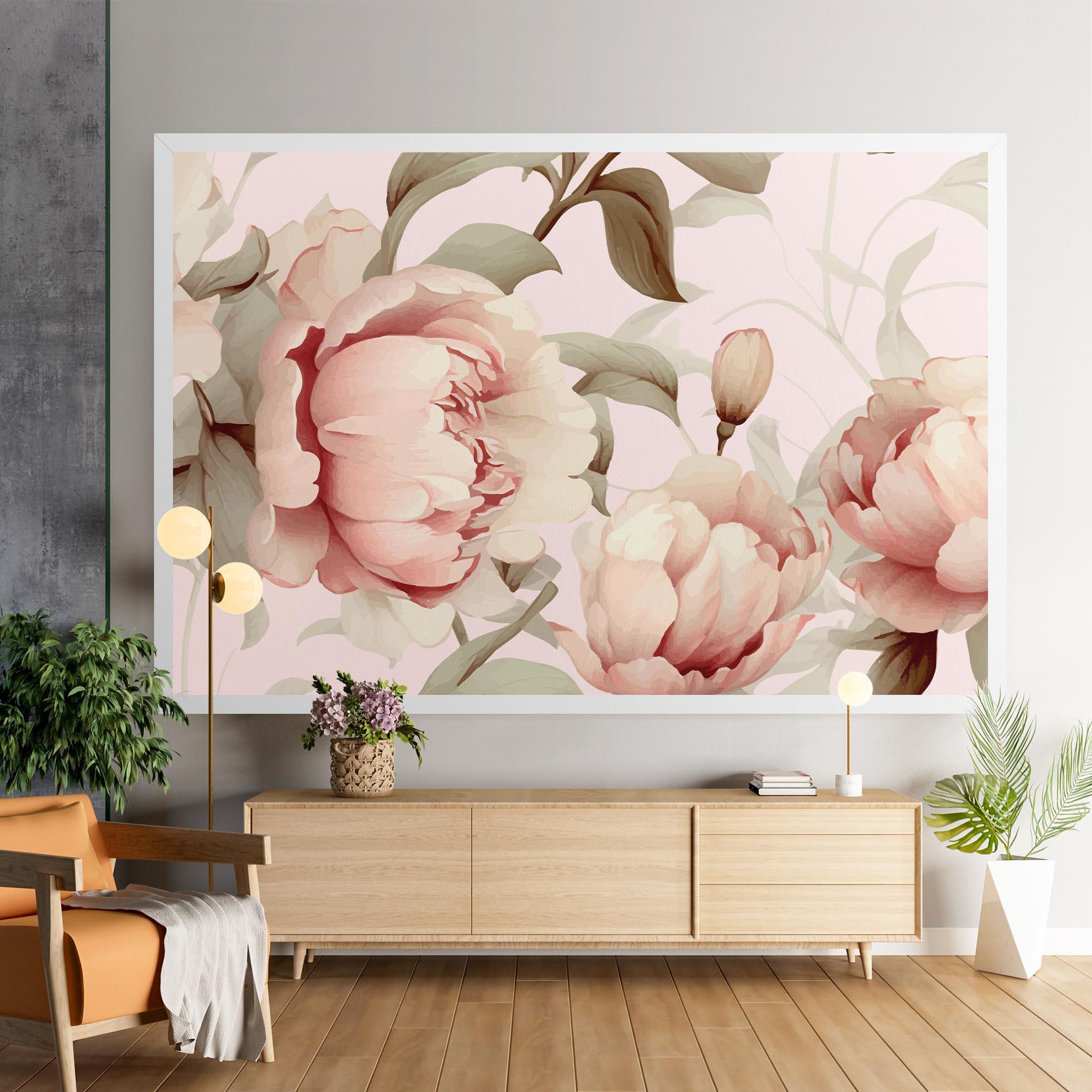 Leinwandbild Pink Pretty Peony mockup 9