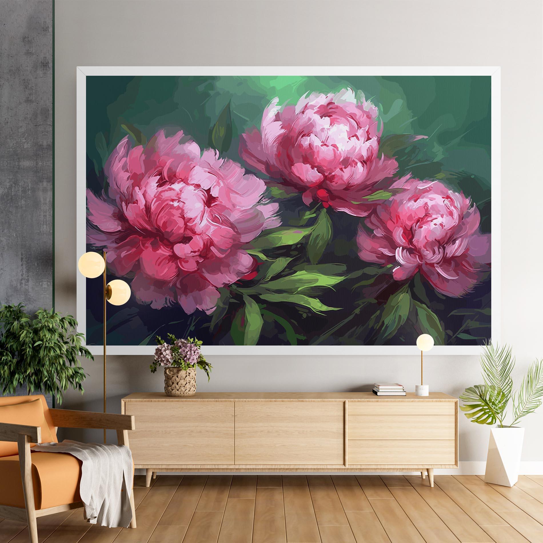 Leinwandbild Pretty Peonies mockup 9