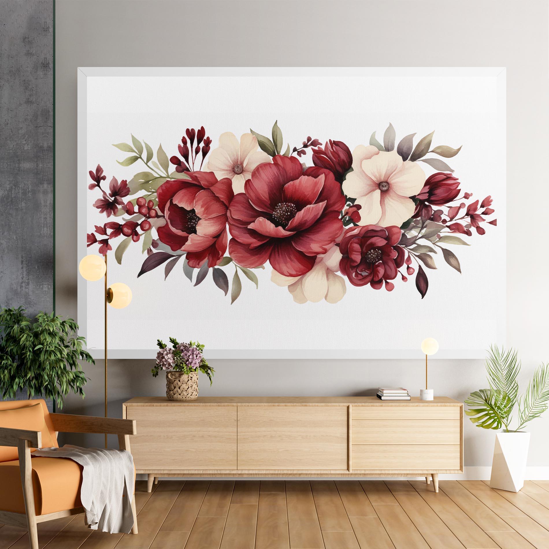 Leinwandbild Red Peony mockup 9