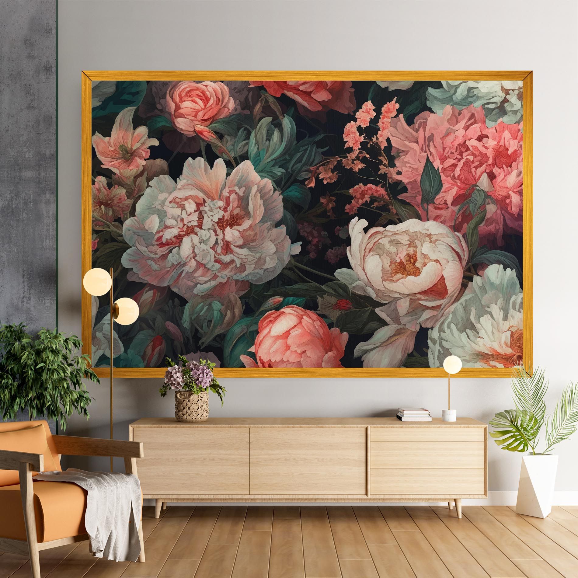 Artistic Pink Peony mockup 9