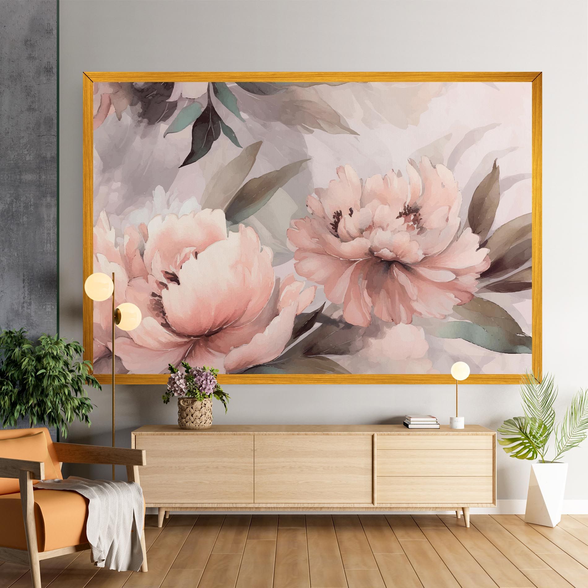 Dreamy Peony Art mockup 9