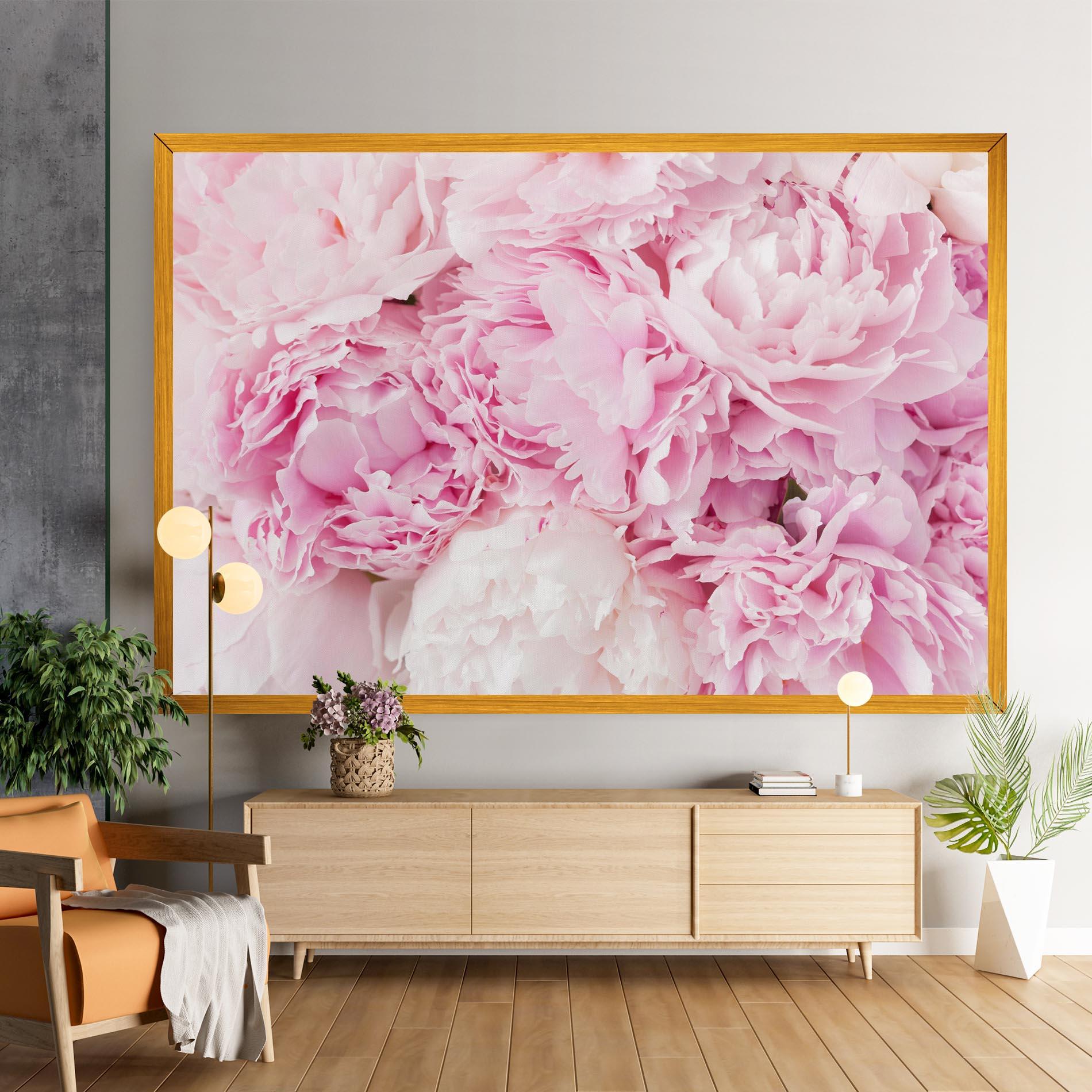 Leinwandbild Dreamy Pink Pastel Peony mockup 9