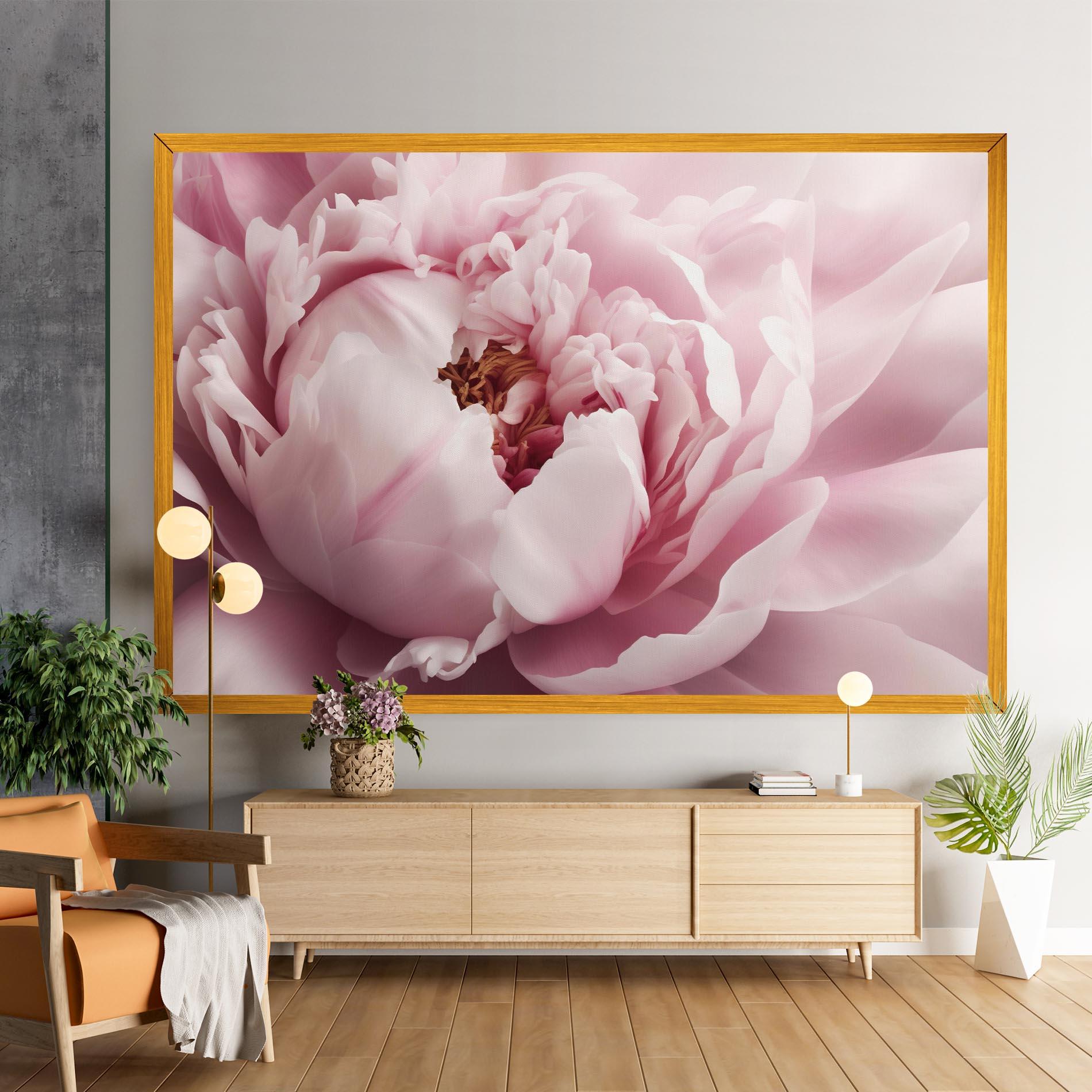 Leinwandbild Pastel Peony Petals mockup 9