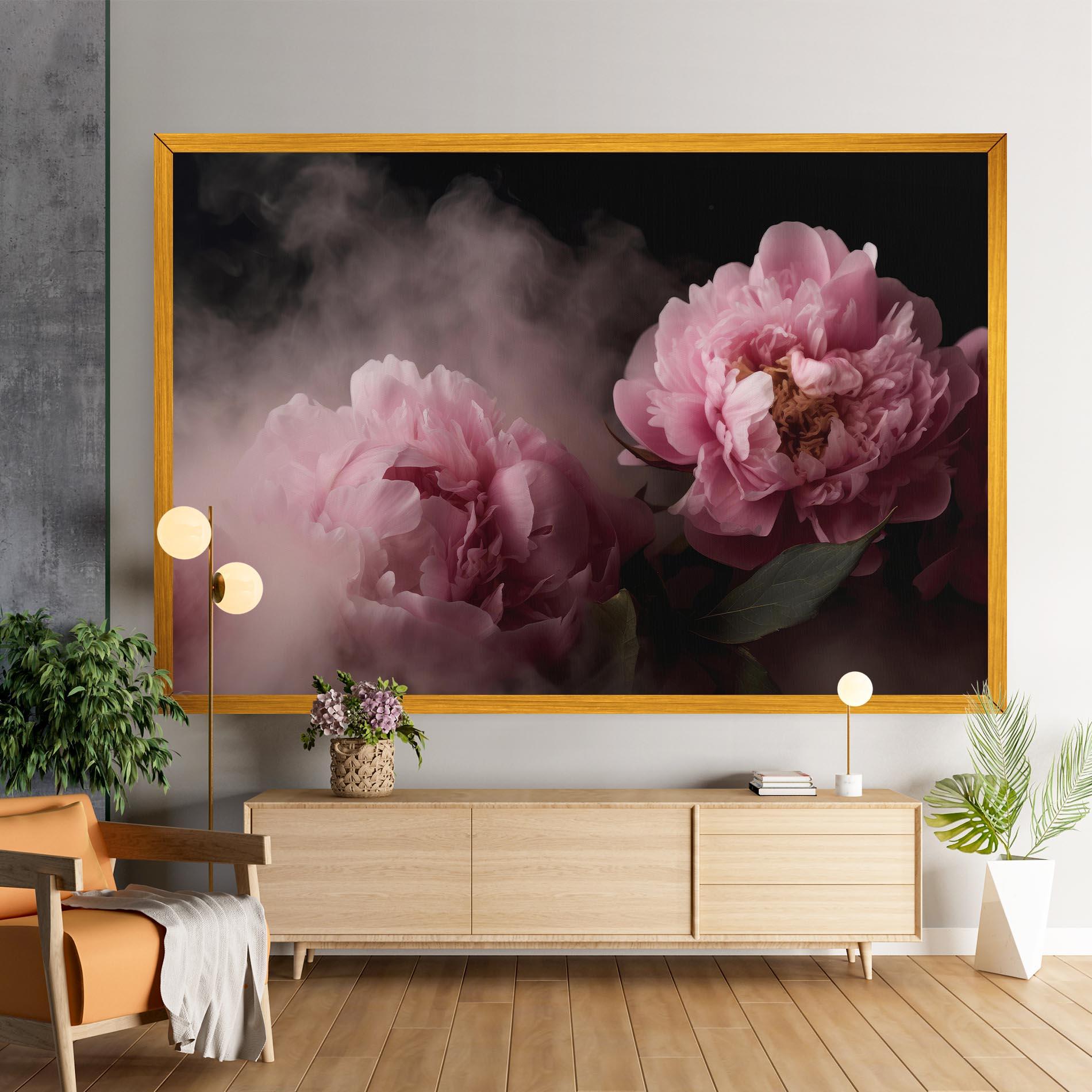 Leinwandbild Peony In Smoke mockup 9