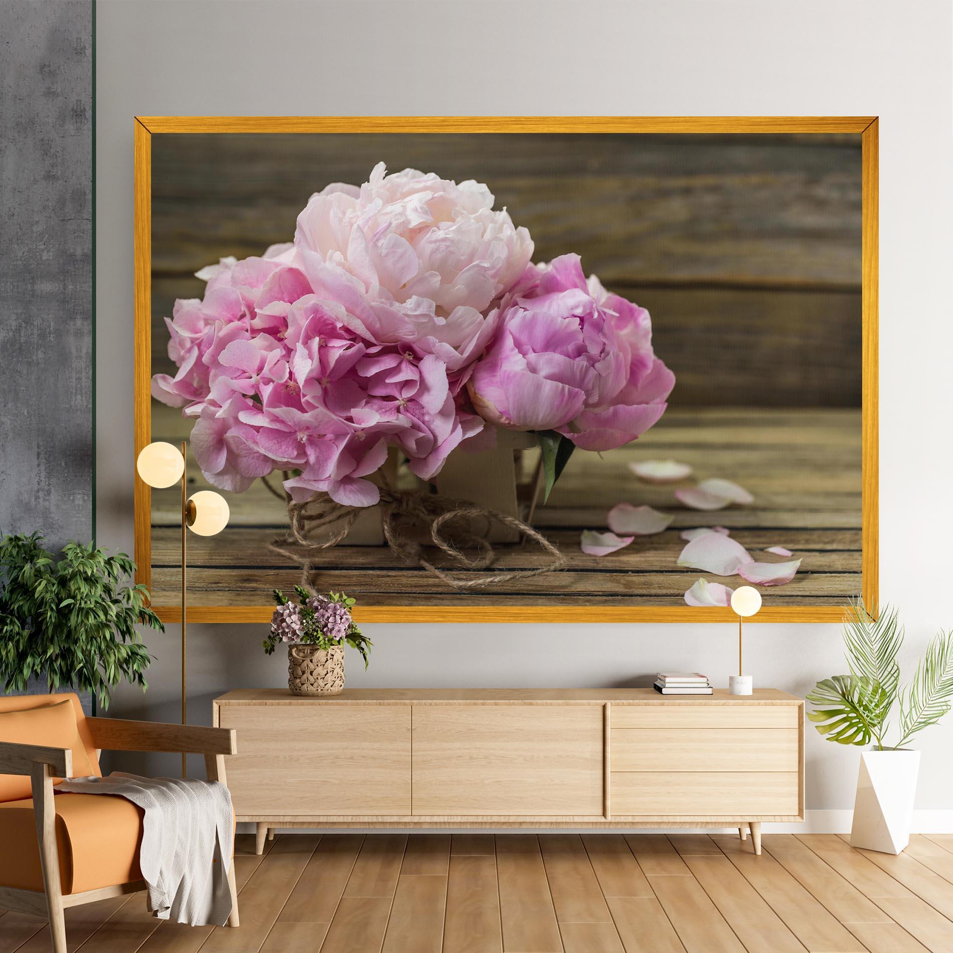 Leinwandbild Peony On Table mockup 9