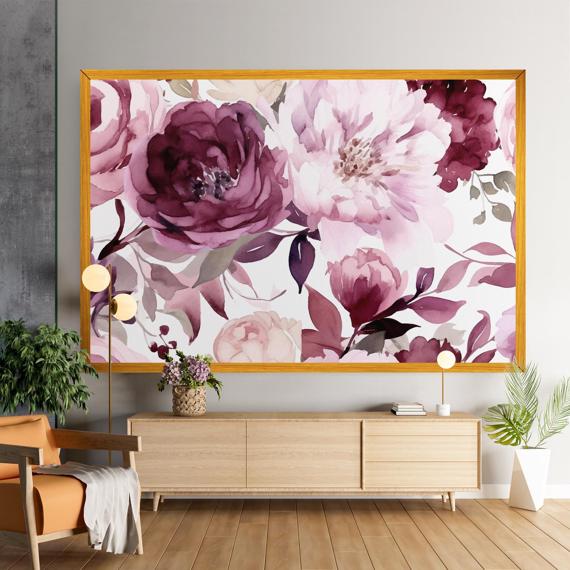 Leinwandbild Peony Pink Purple mockup 9