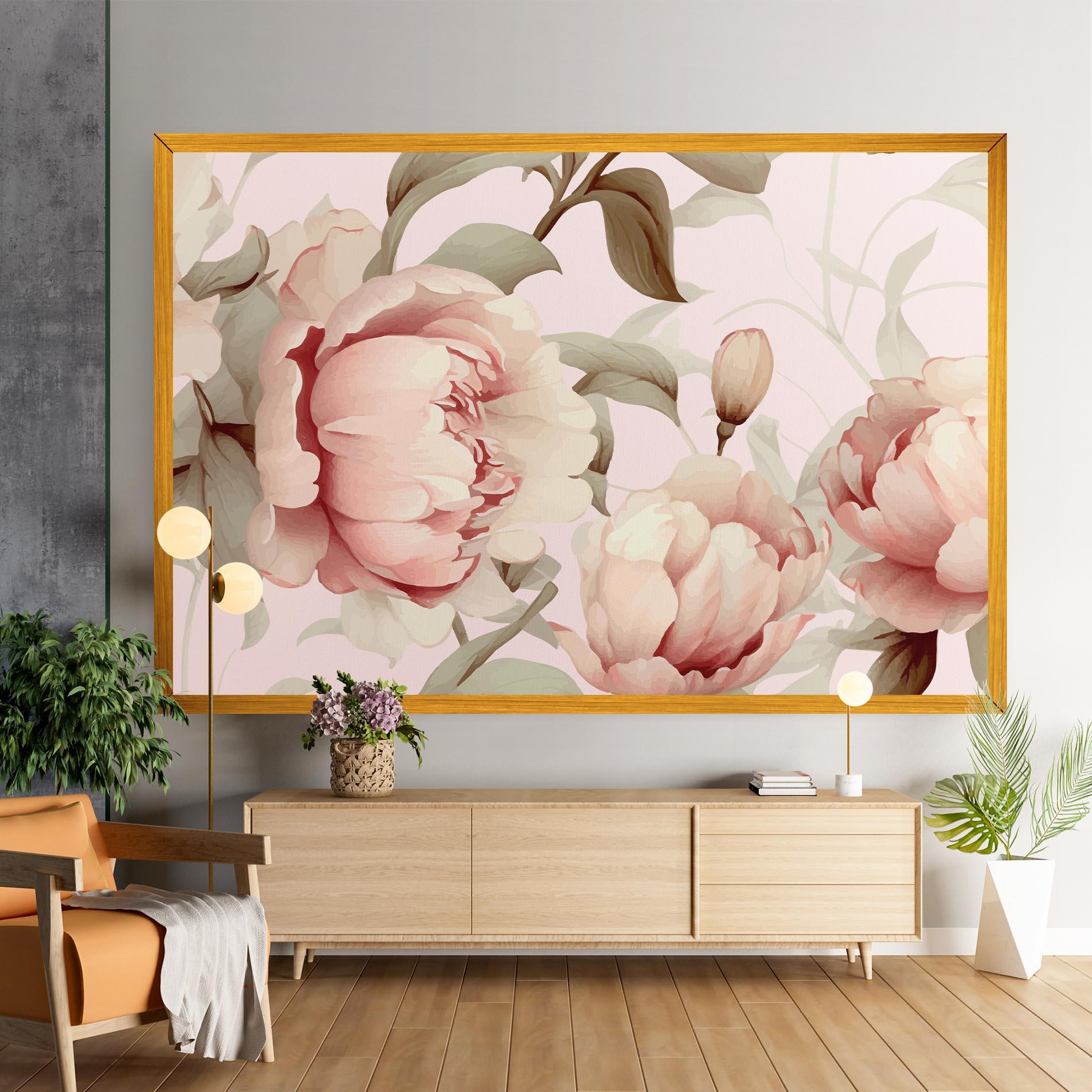 Leinwandbild Pink Pretty Peony mockup 9