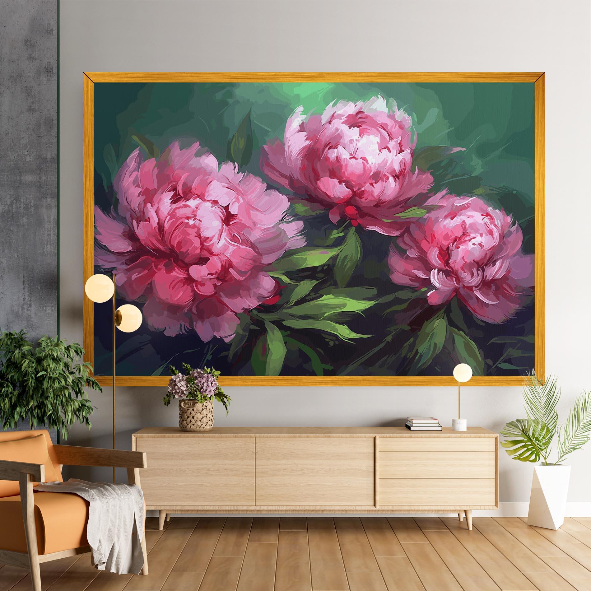 Leinwandbild Pretty Peonies mockup 9