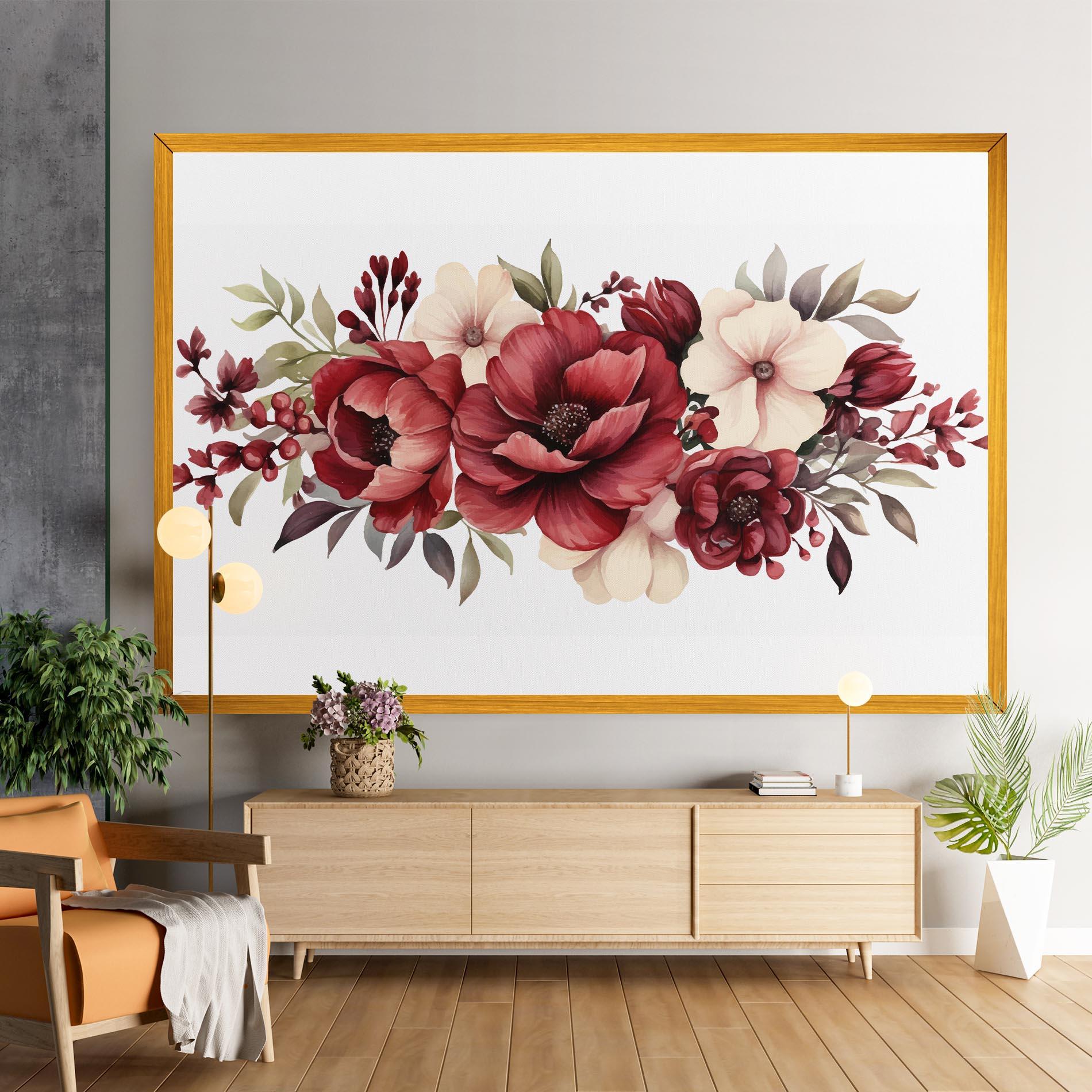 Leinwandbild Red Peony mockup 9