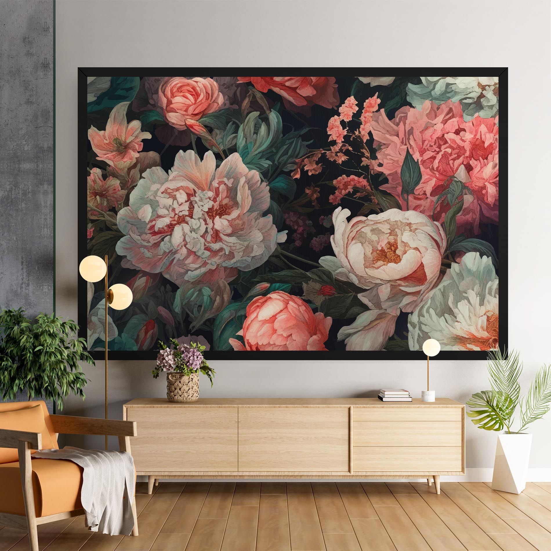 Artistic Pink Peony mockup 9