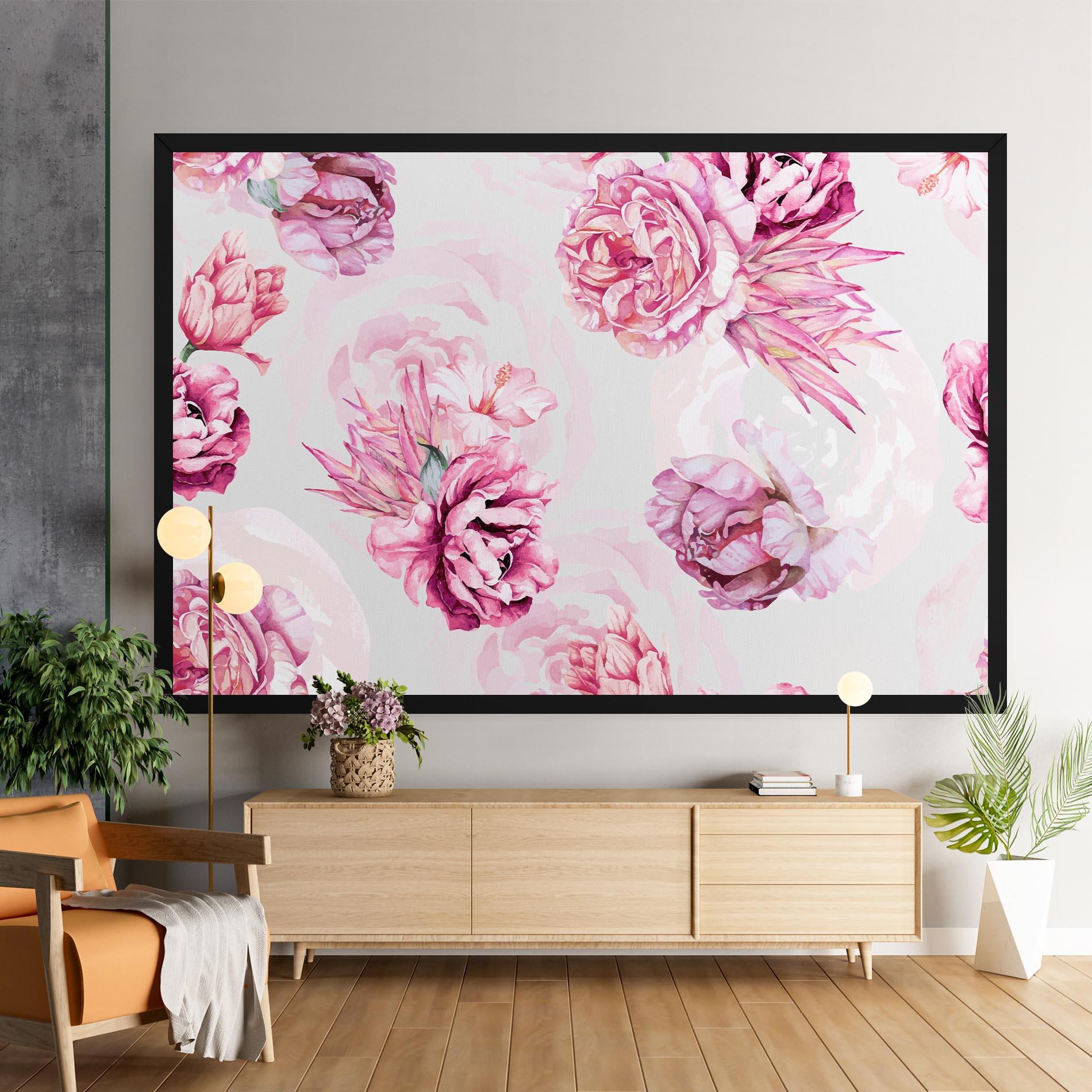 Leinwandbild Blooming Peony mockup 9