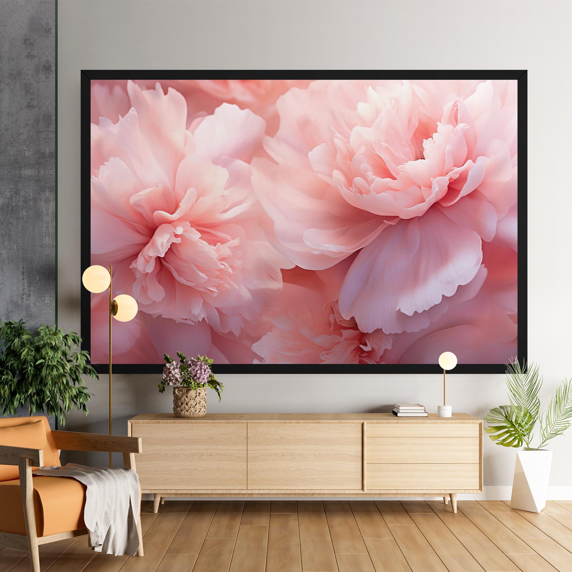 Leinwandbild Close Up Dreamy Peony mockup 9