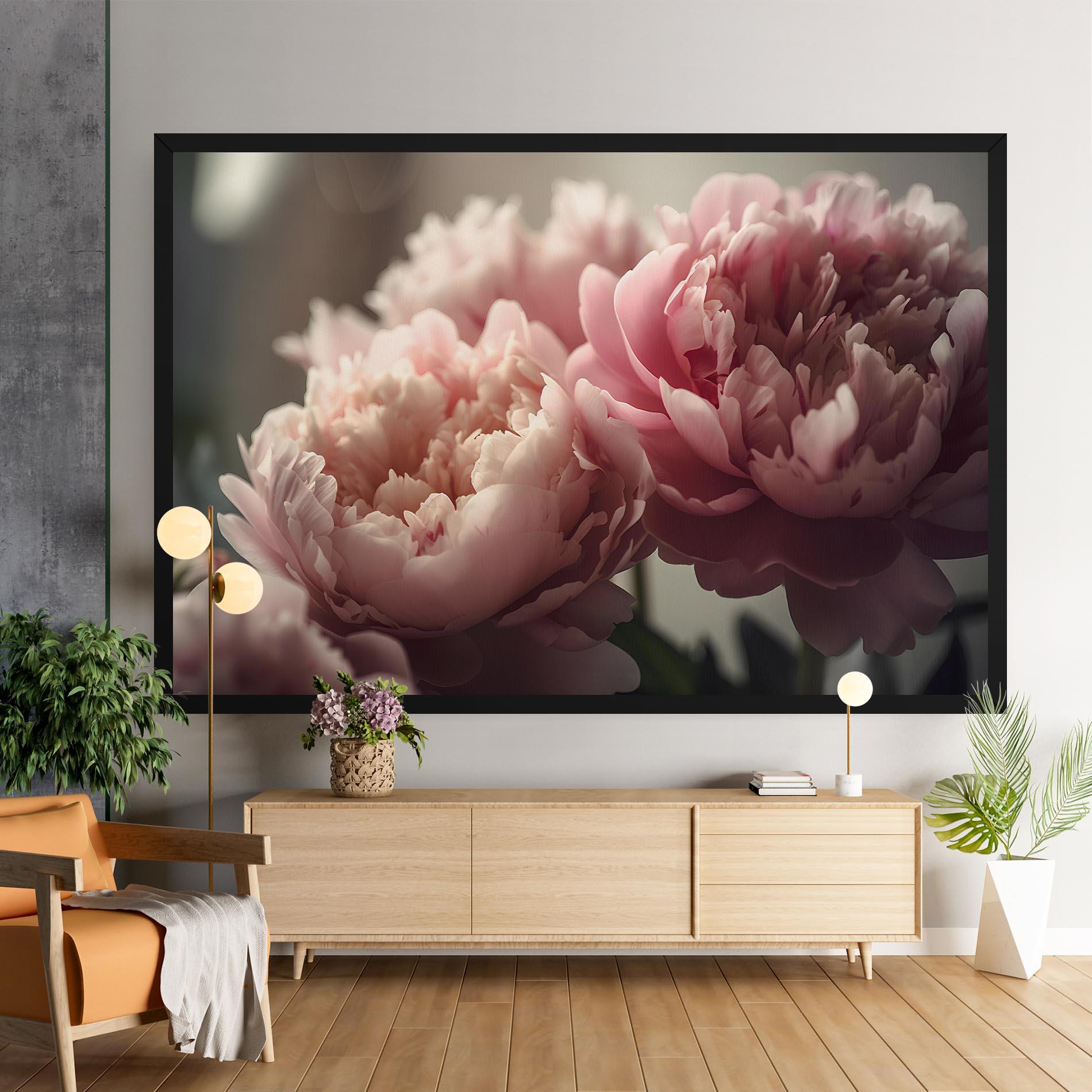 Leinwandbild Cream Dreamy Peony mockup 9
