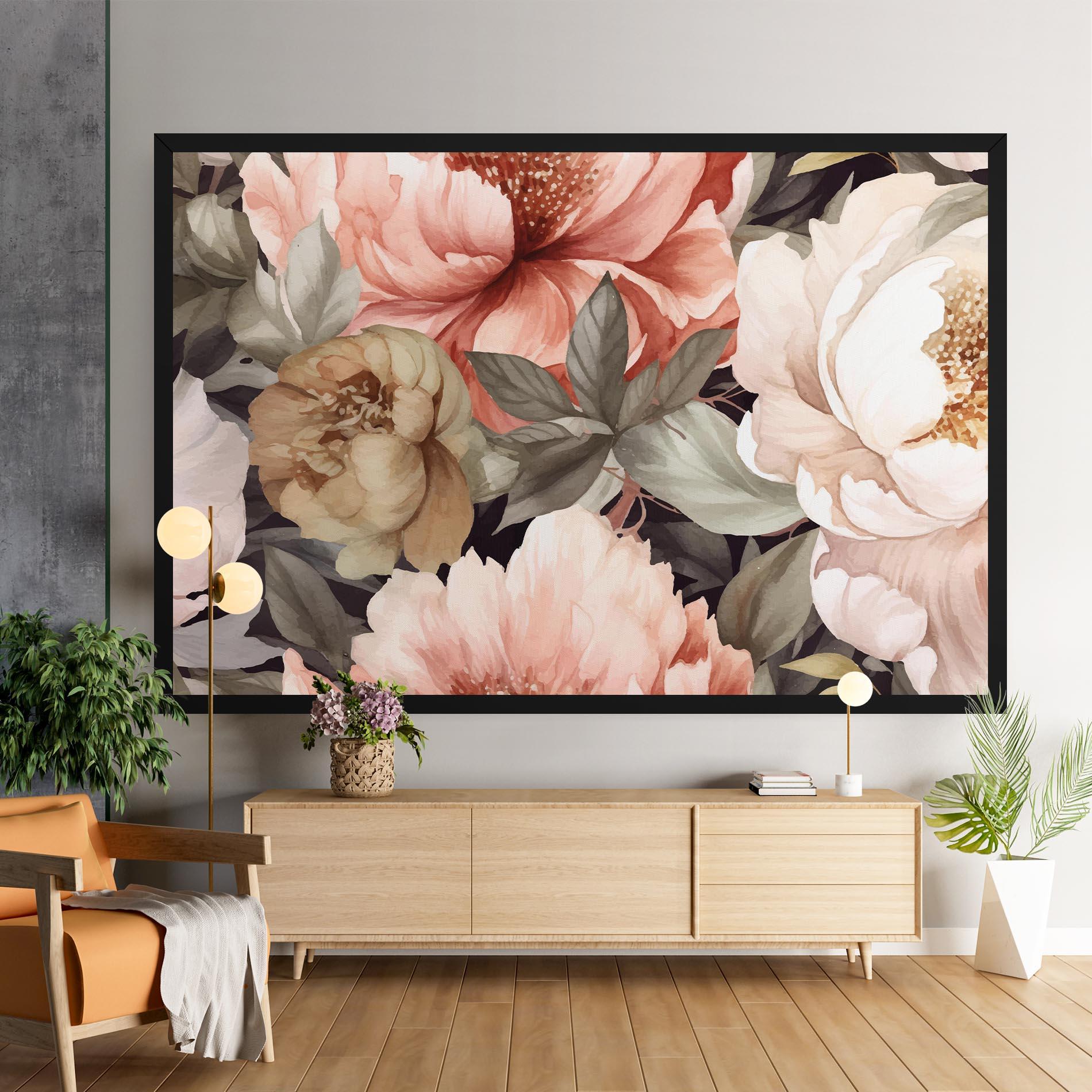 Leinwandbild Cream Pink Peony mockup 9