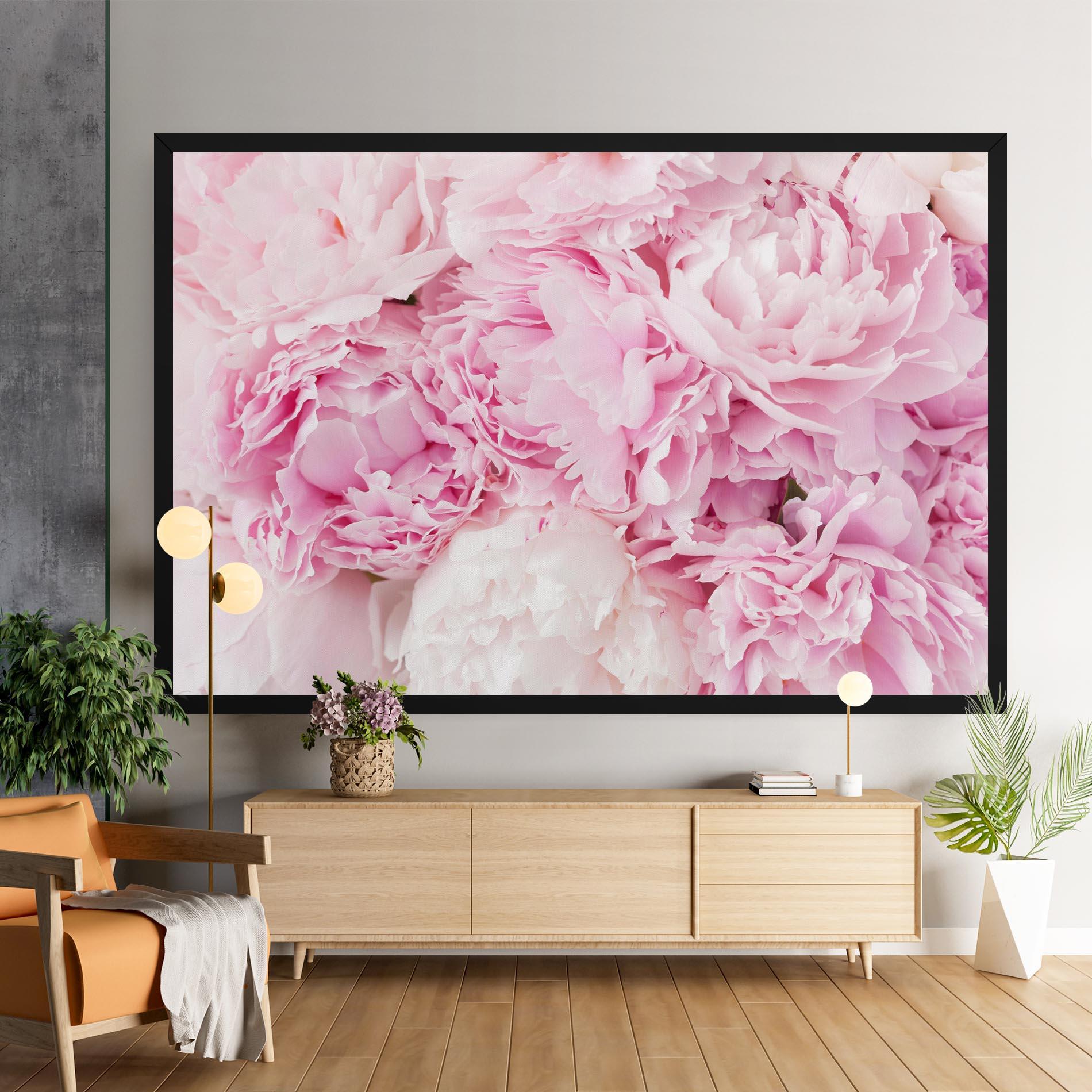 Leinwandbild Dreamy Pink Pastel Peony mockup 9