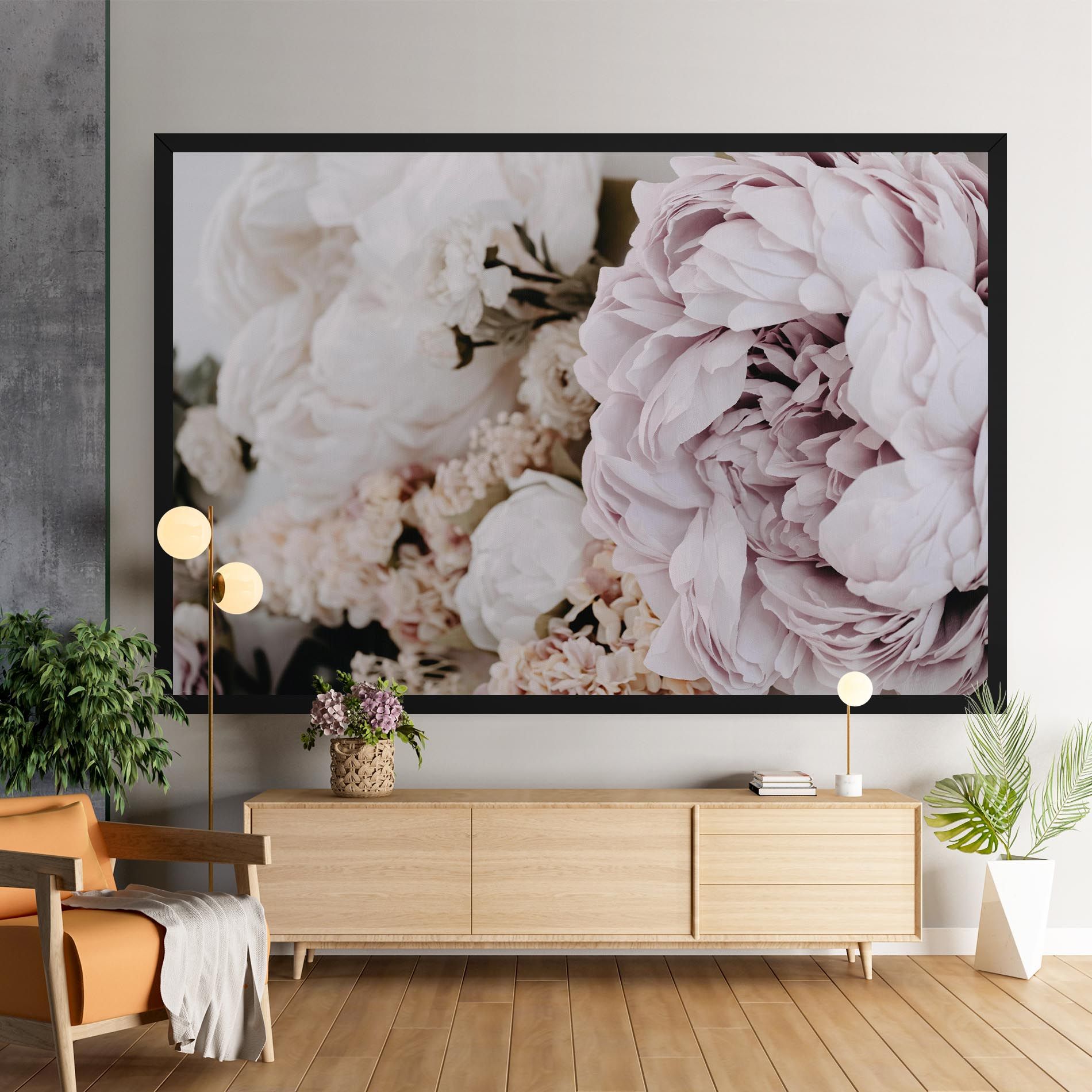 Grey Peony Bouquet mockup 9