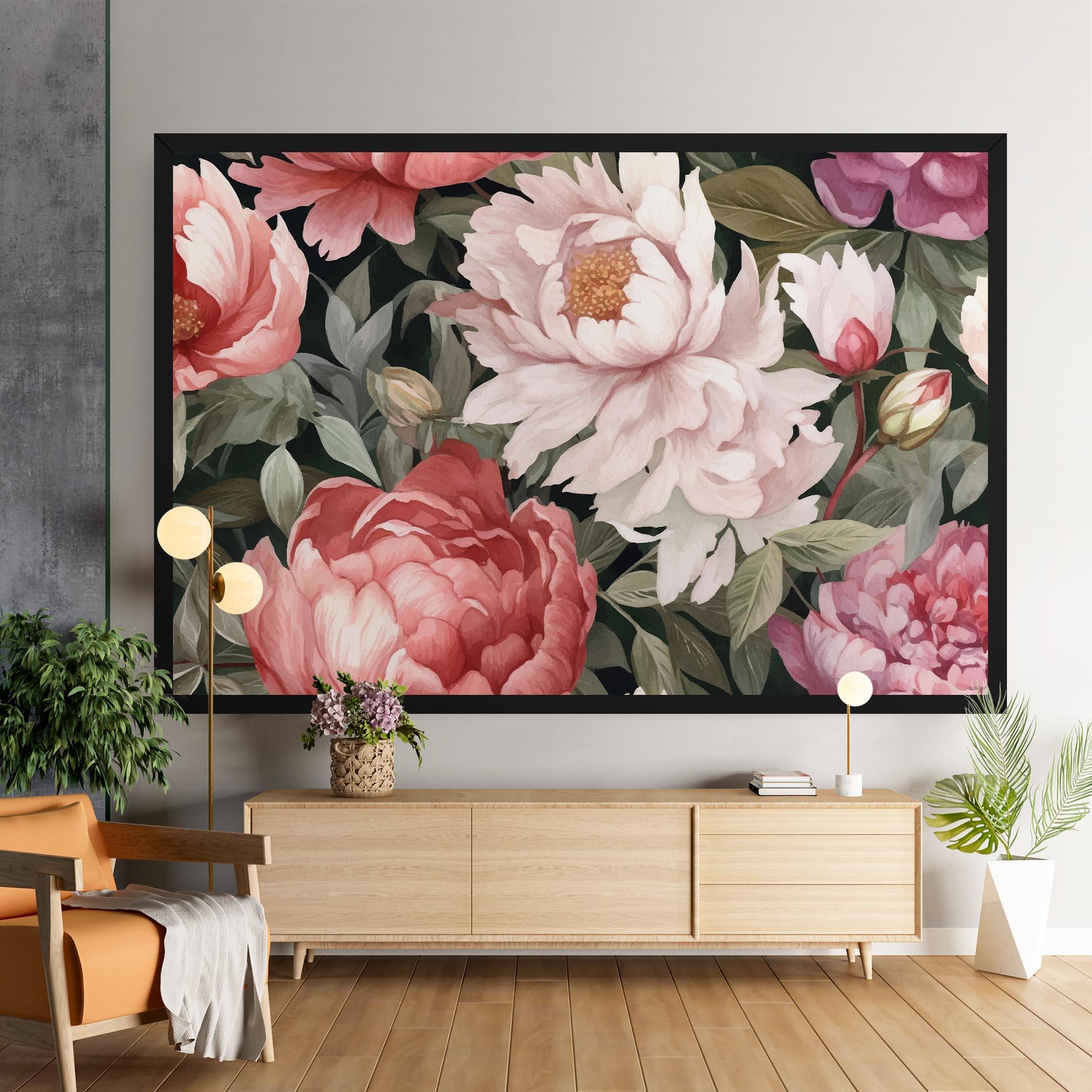 Leinwandbild Light Peony Art mockup 9