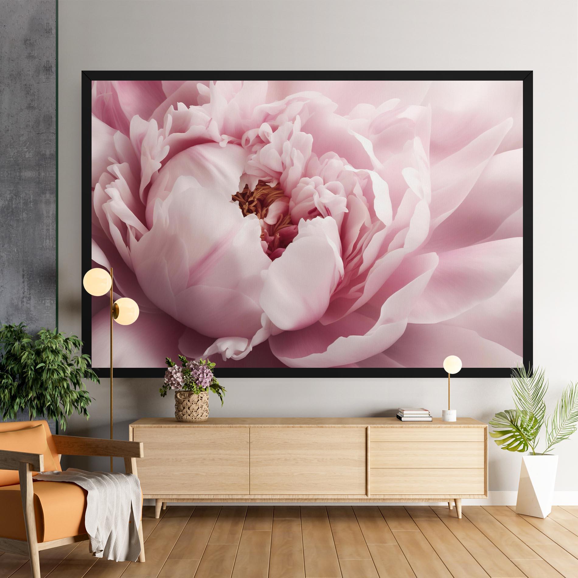 Leinwandbild Pastel Peony Petals mockup 9