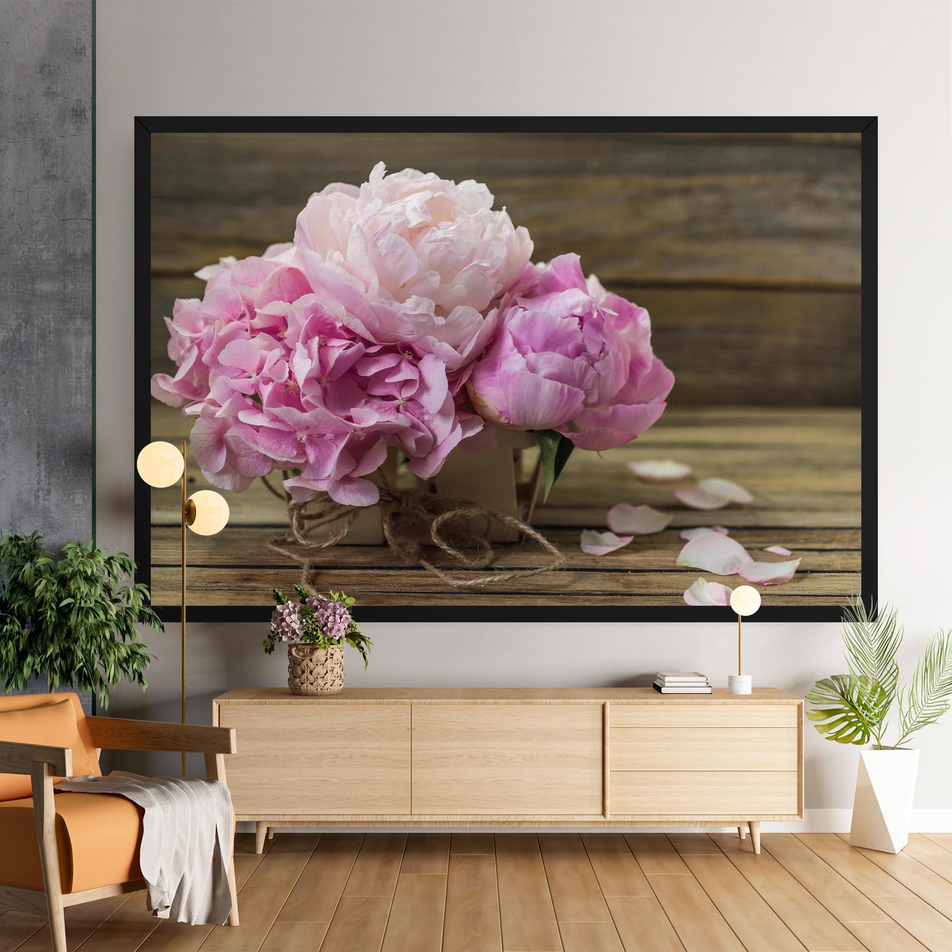 Leinwandbild Peony On Table mockup 9