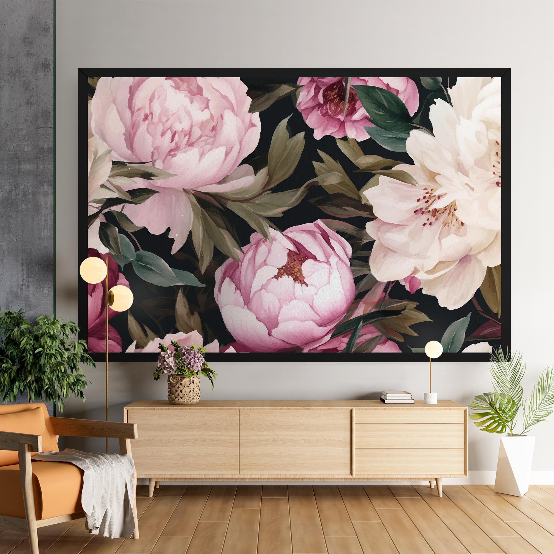 Leinwandbild Peony Paint mockup 9