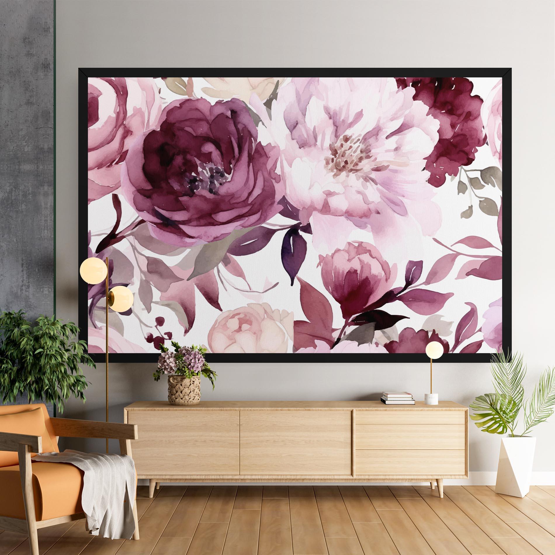 Leinwandbild Peony Pink Purple mockup 9
