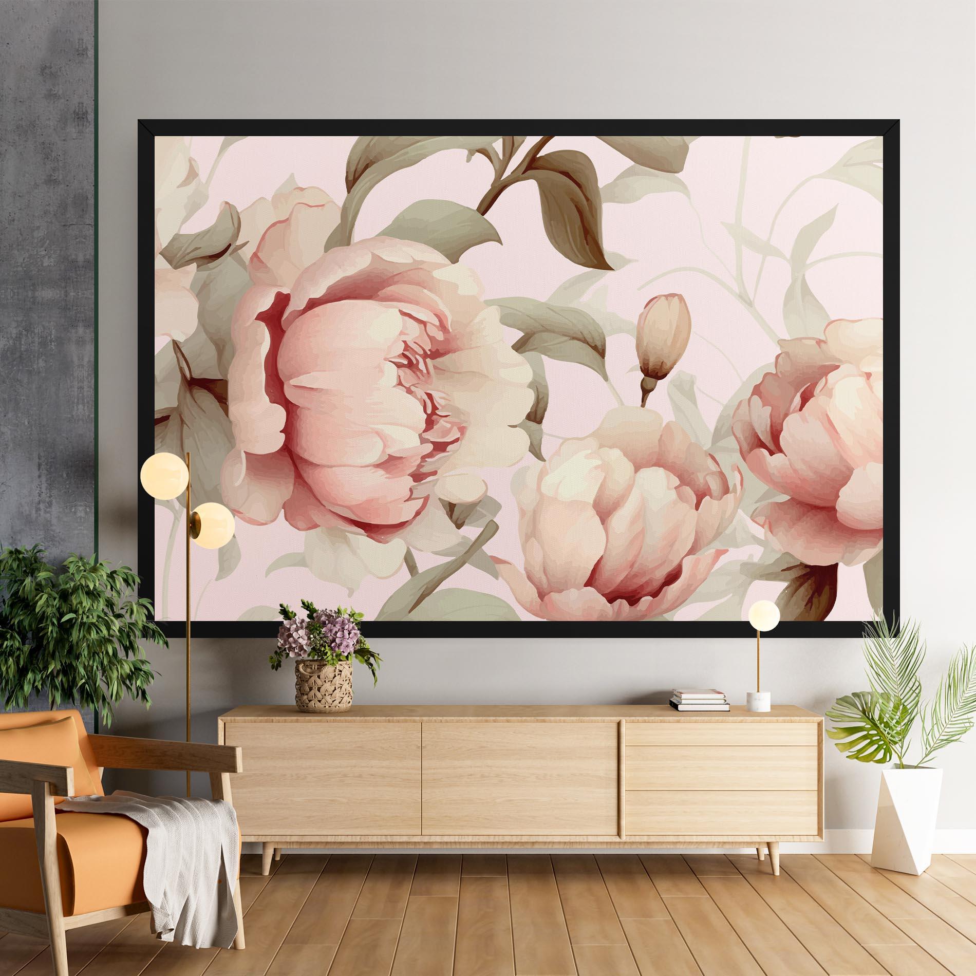 Leinwandbild Pink Pretty Peony mockup 9