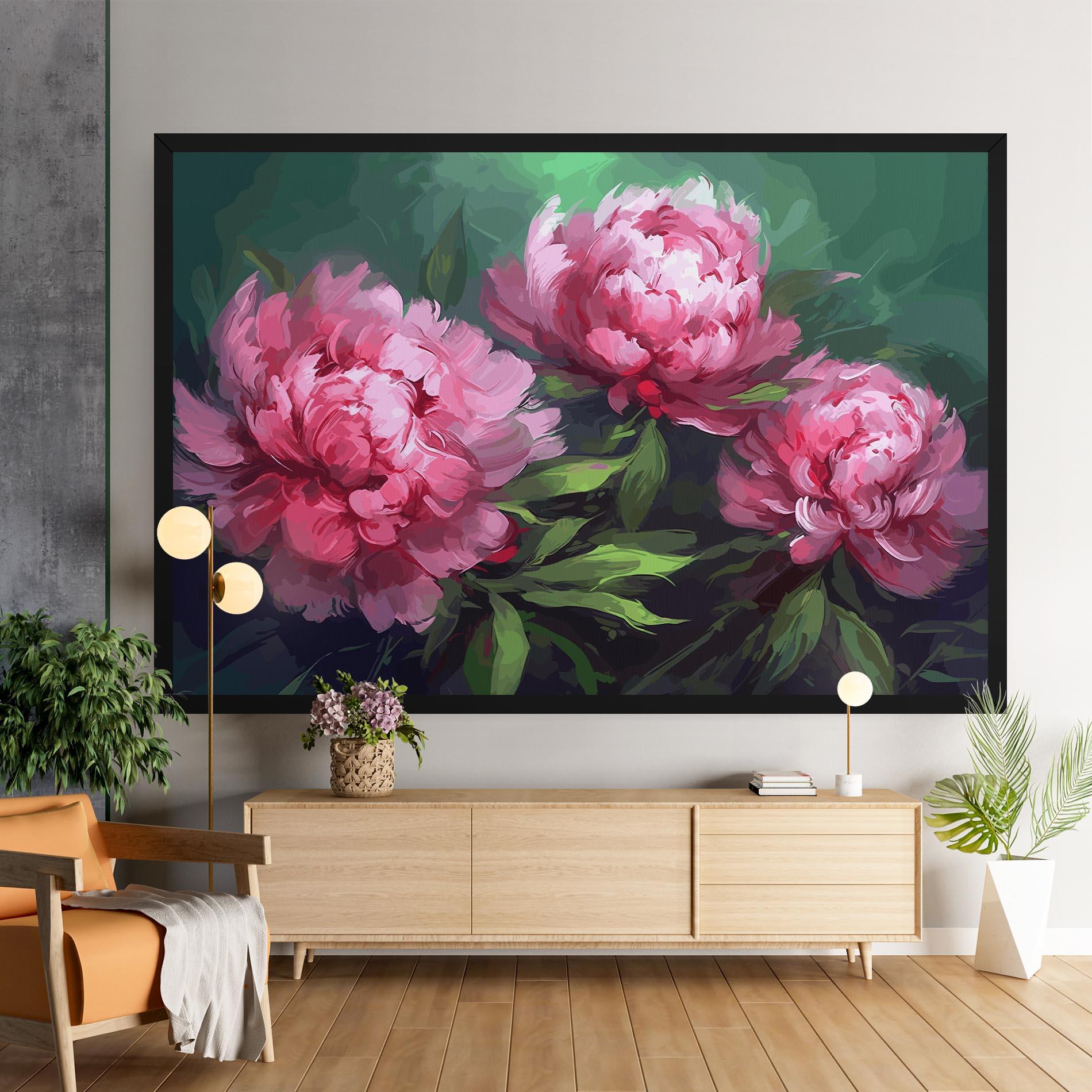 Leinwandbild Pretty Peonies mockup 9