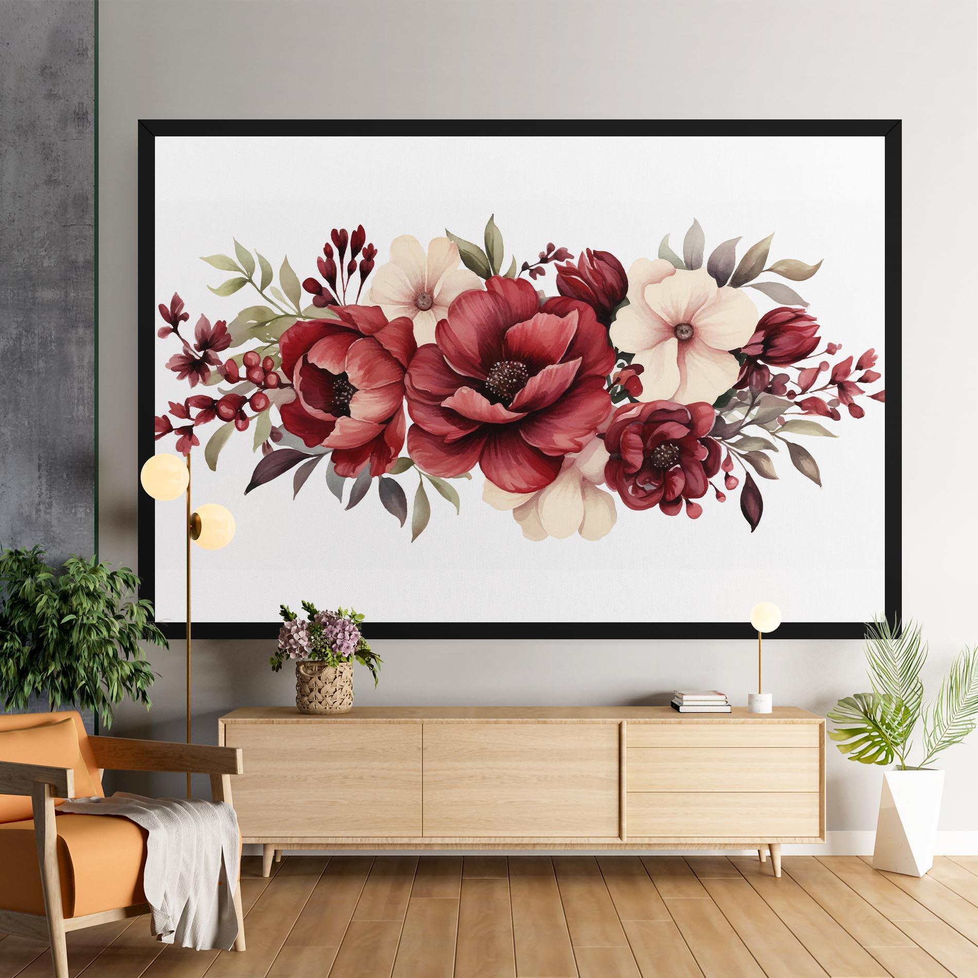 Leinwandbild Red Peony mockup 9