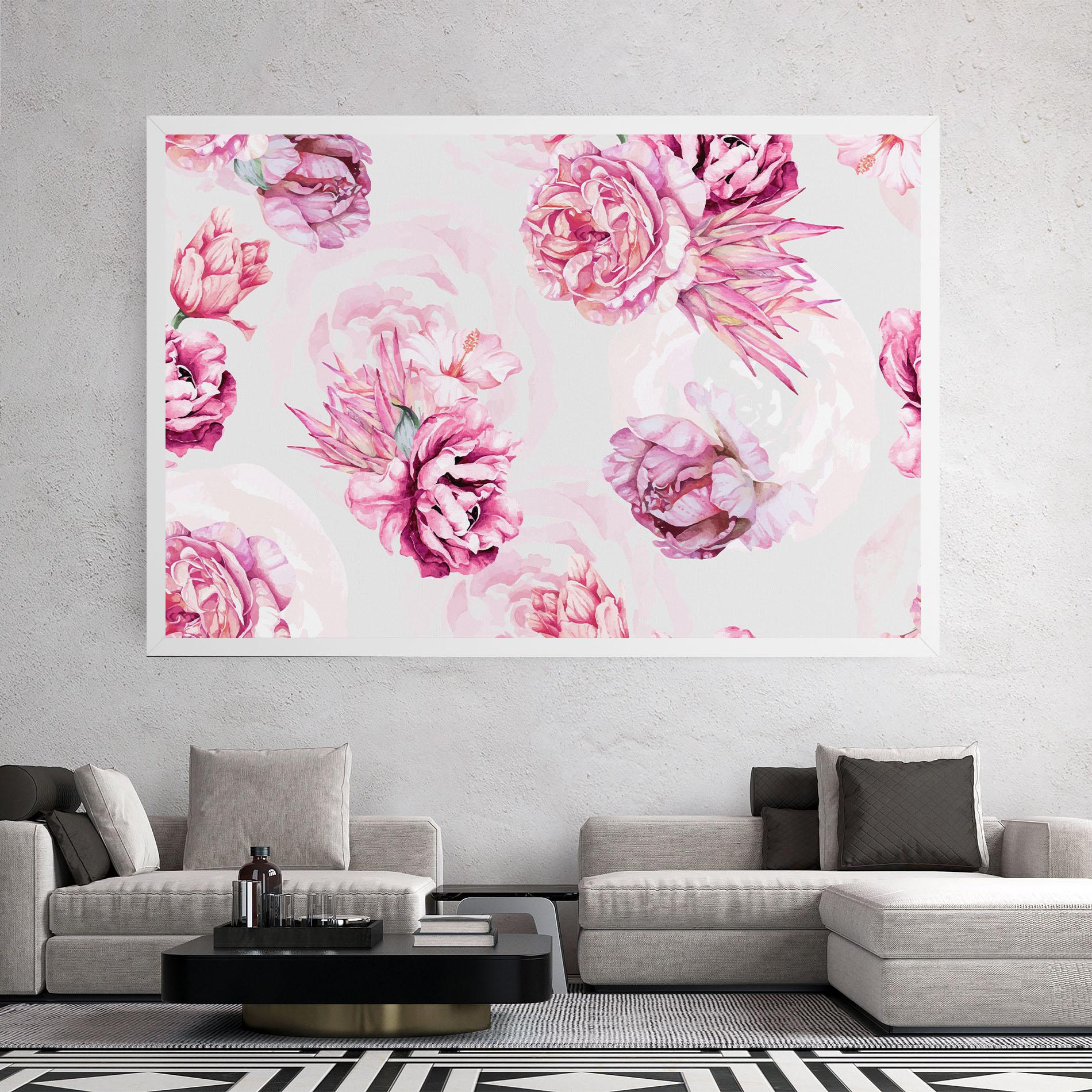 Leinwandbild Blooming Peony mockup 2