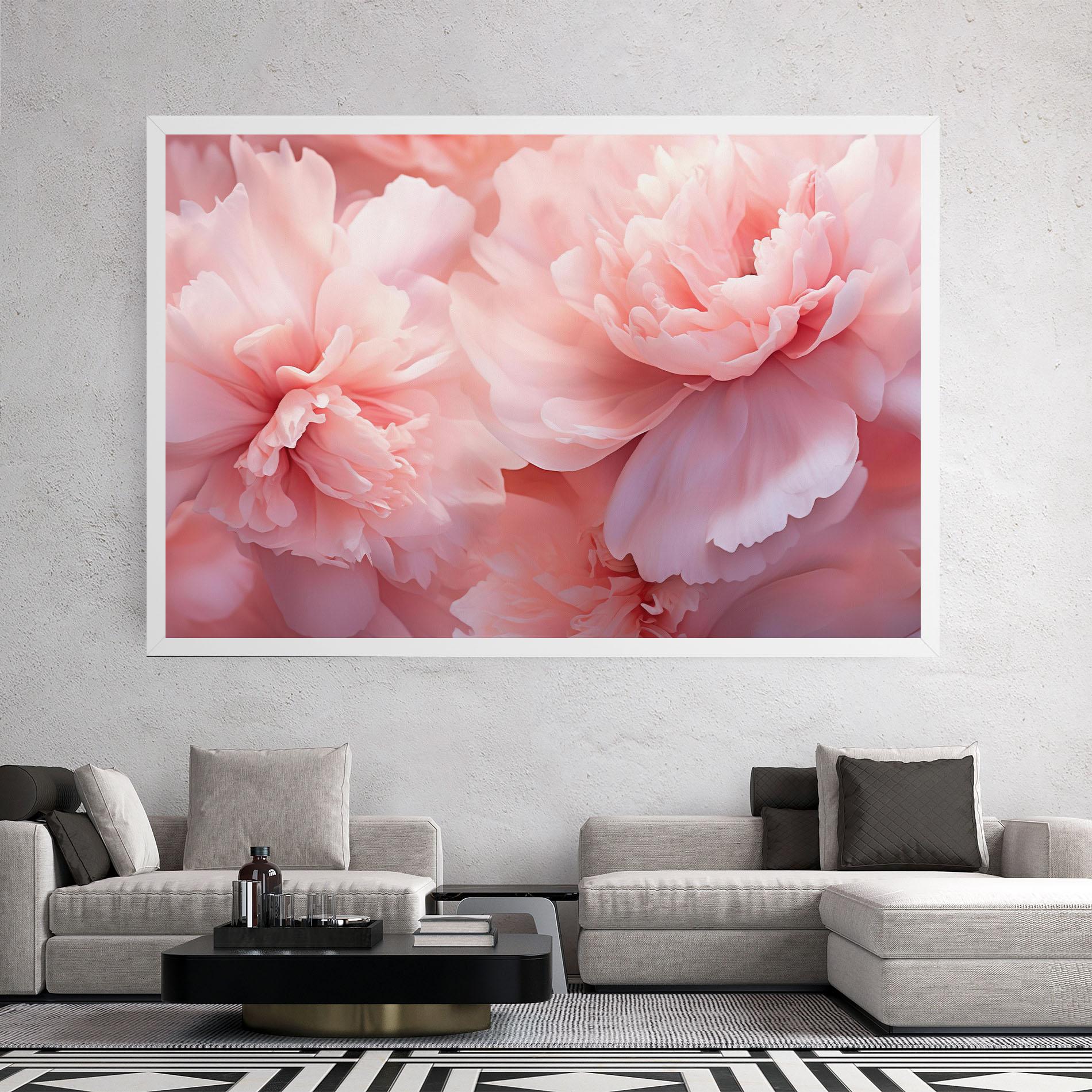 Leinwandbild Close Up Dreamy Peony mockup 2