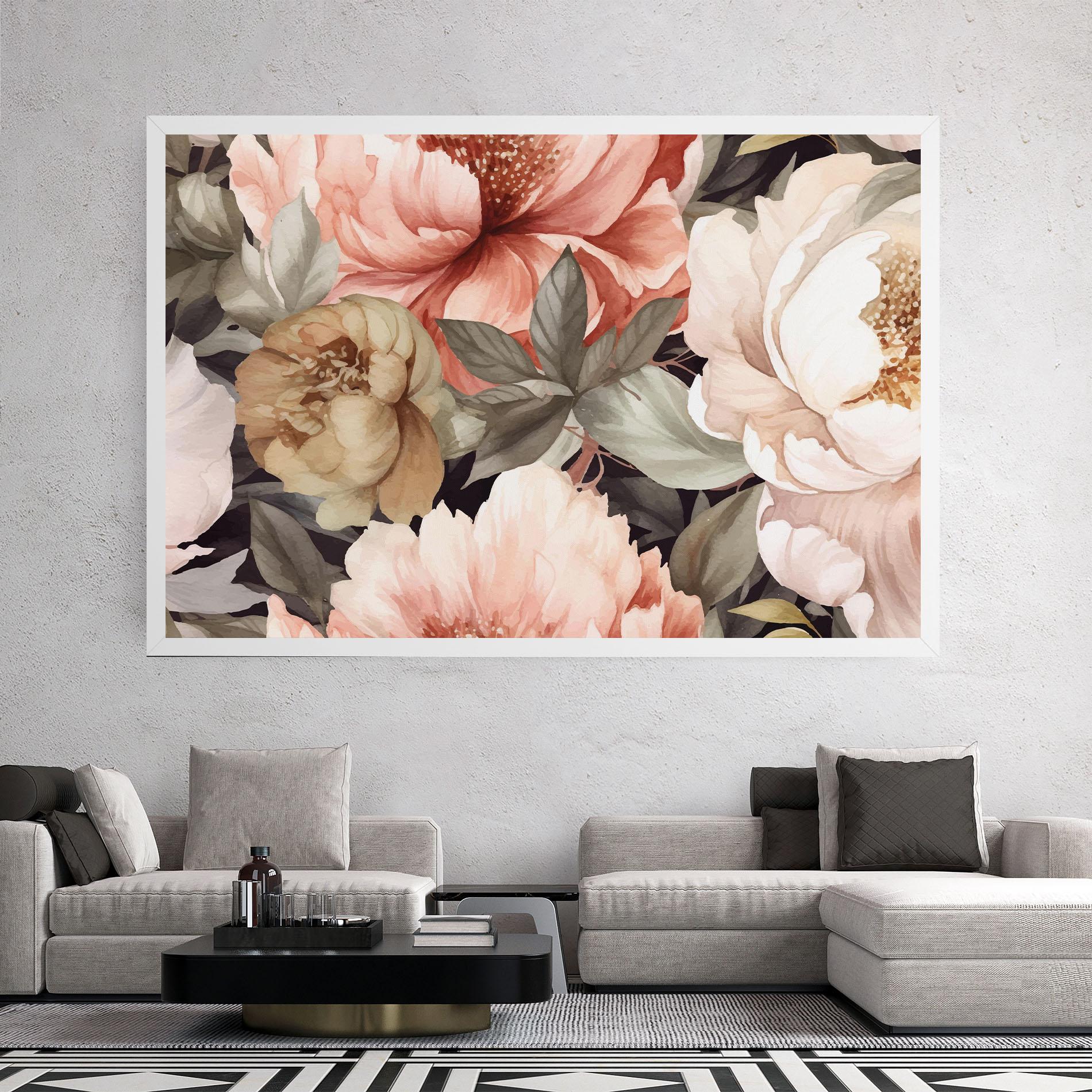 Leinwandbild Cream Pink Peony mockup 2