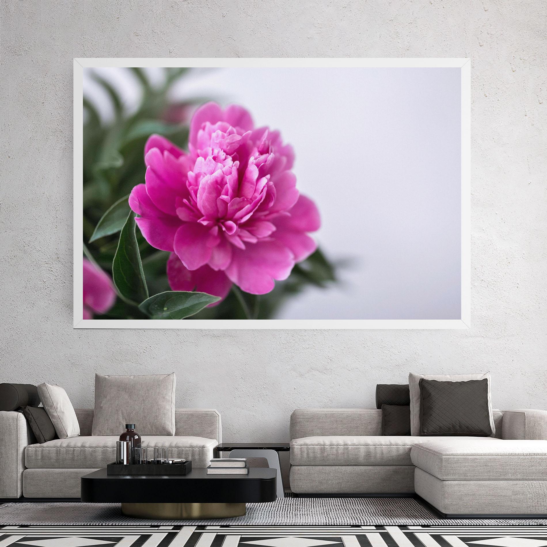 Leinwandbild Dark Pink Peony mockup 2
