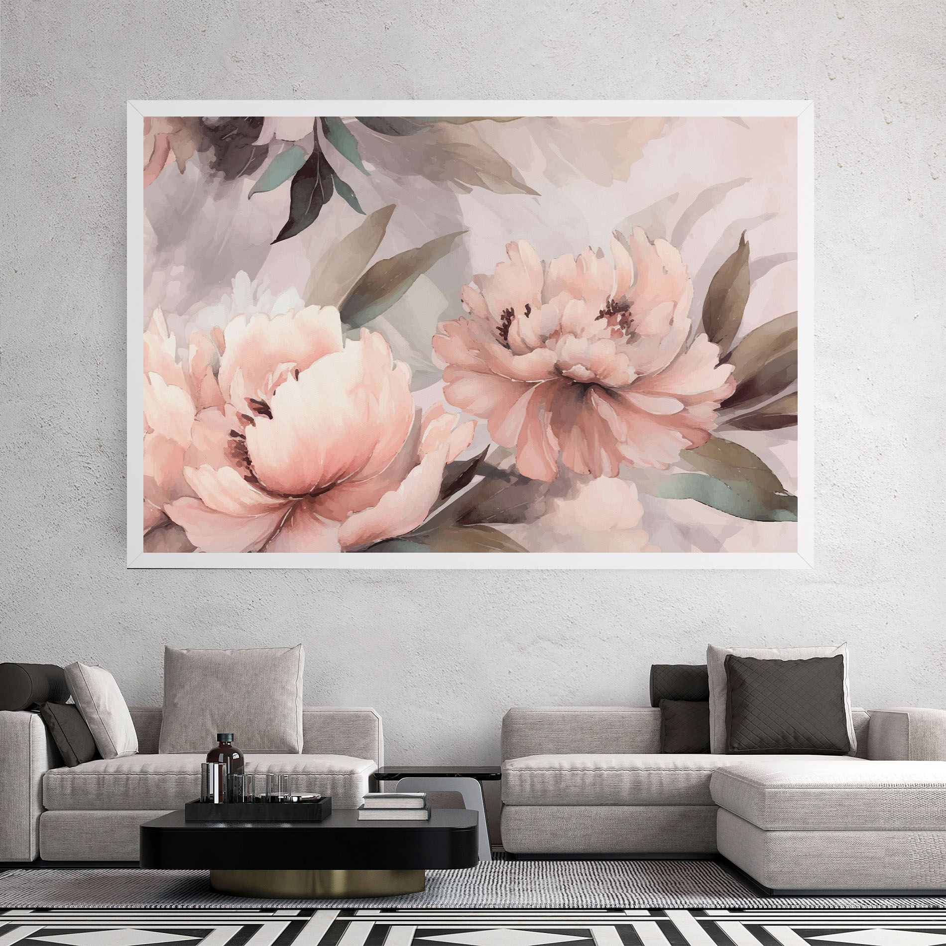Dreamy Peony Art mockup 2