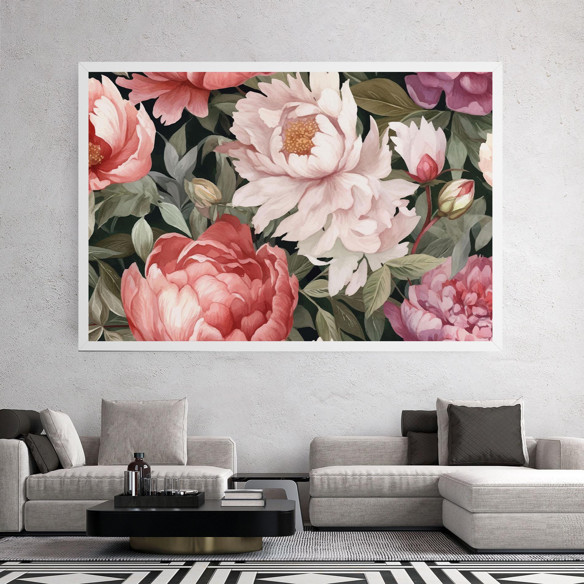 Leinwandbild Light Peony Art mockup 2